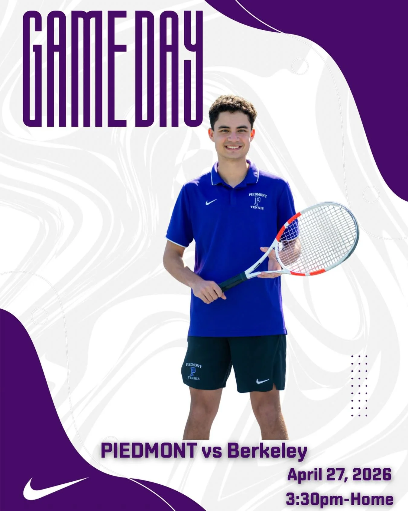 Boys Tennis hosts Berkeley at The Corey Reich Tennis Center this afternoon at 3:30pm #gohighlanders #piedmont #hssports #tennis