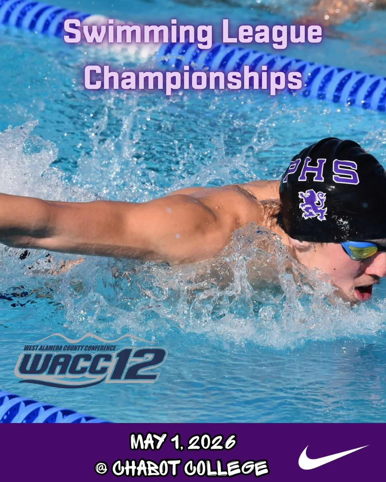 Good luck to the Piedmont Swimmers as they take on the field at the 2026 WACC12 League Championships today at Chabot College #gohighlanders #piedmont #hssports #swimming