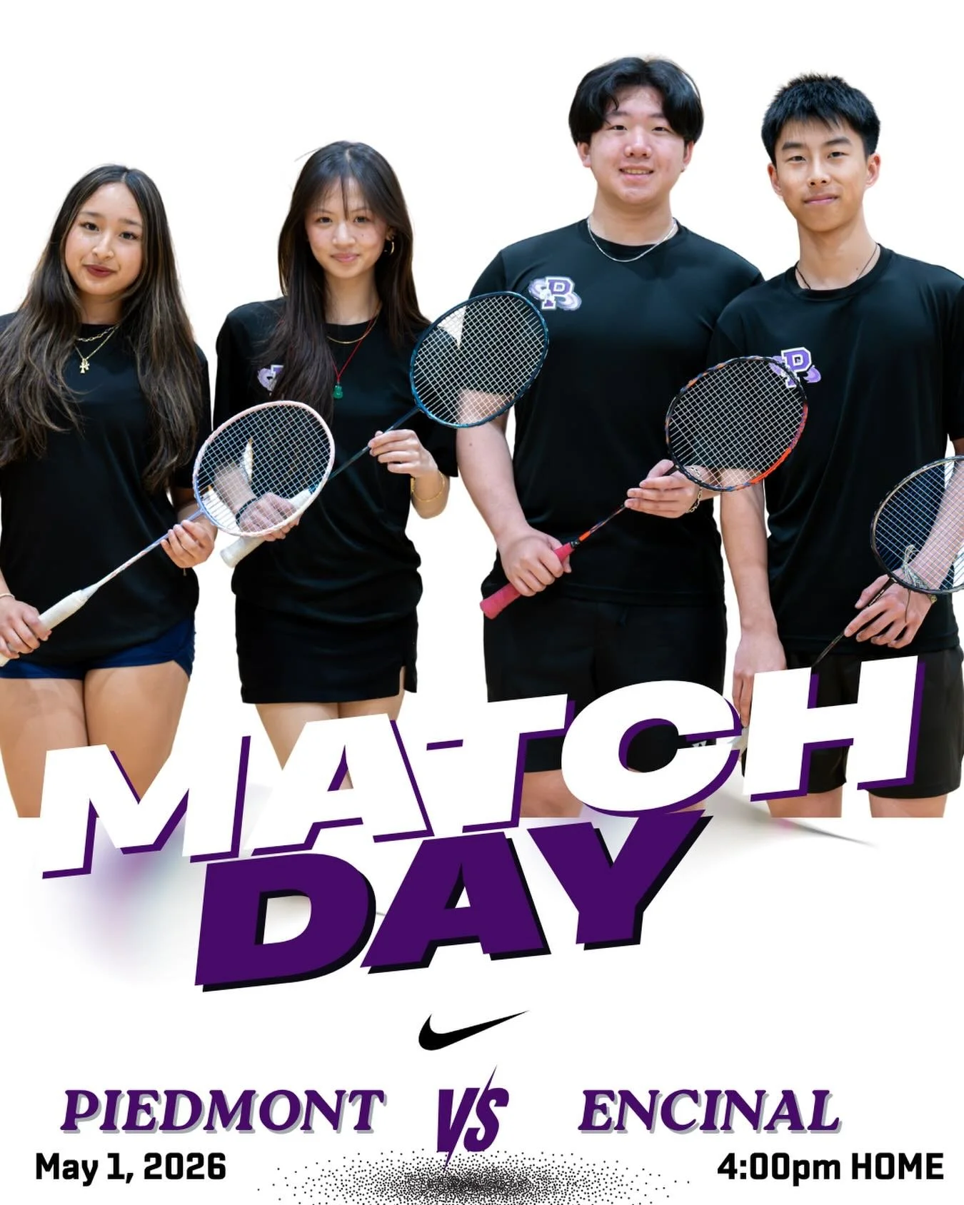 Your Highlanders Badminton team wraps up the regular season at home vs Encinal this afternoon. Come out and support your Highlanders #gohighlanders #piedmont #hssports #badminton