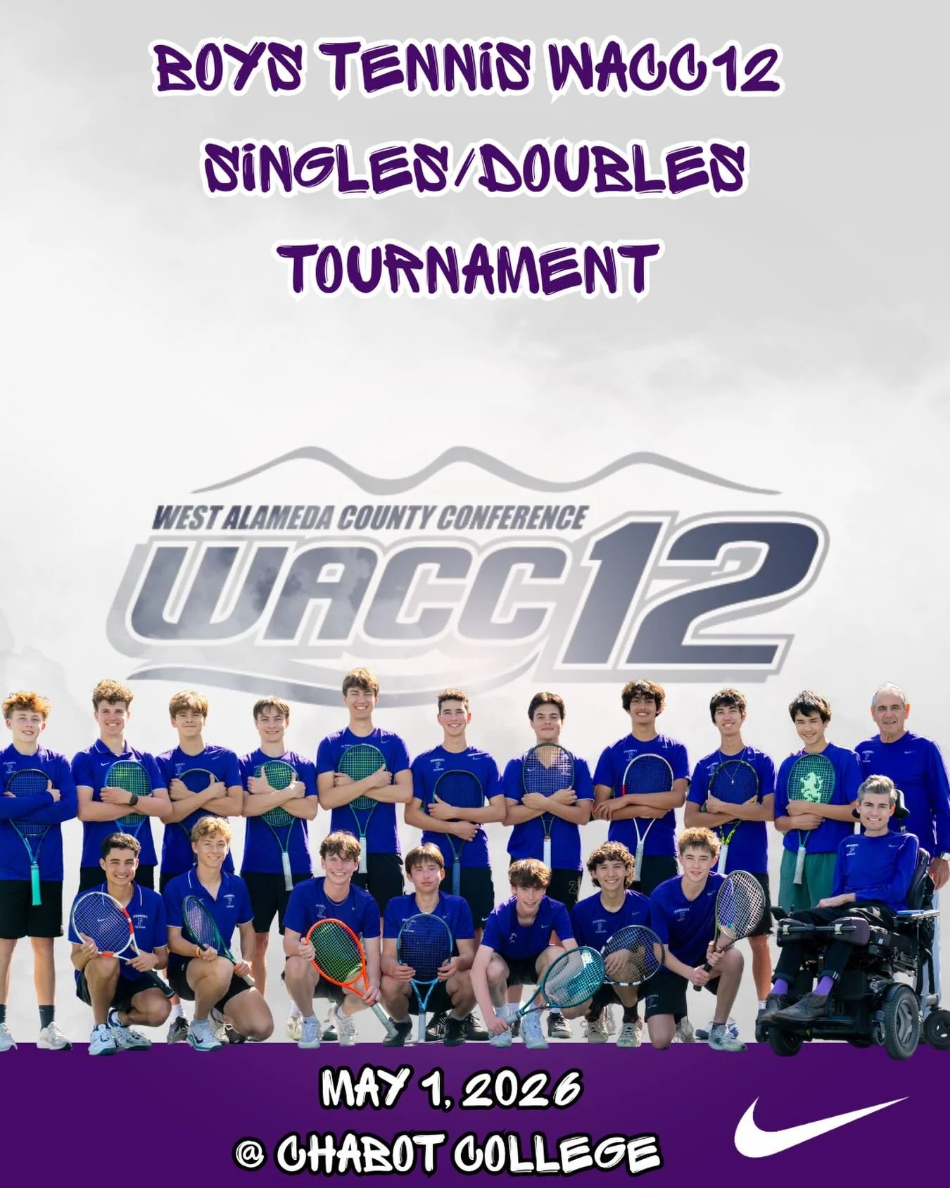 Good Luck to Boys Tennis as they compete in the WACC12 Singles/Doubles tournament over the next 2 days at Chabot College #gohighlanders #piedmont #hssports #tennis #wacc12