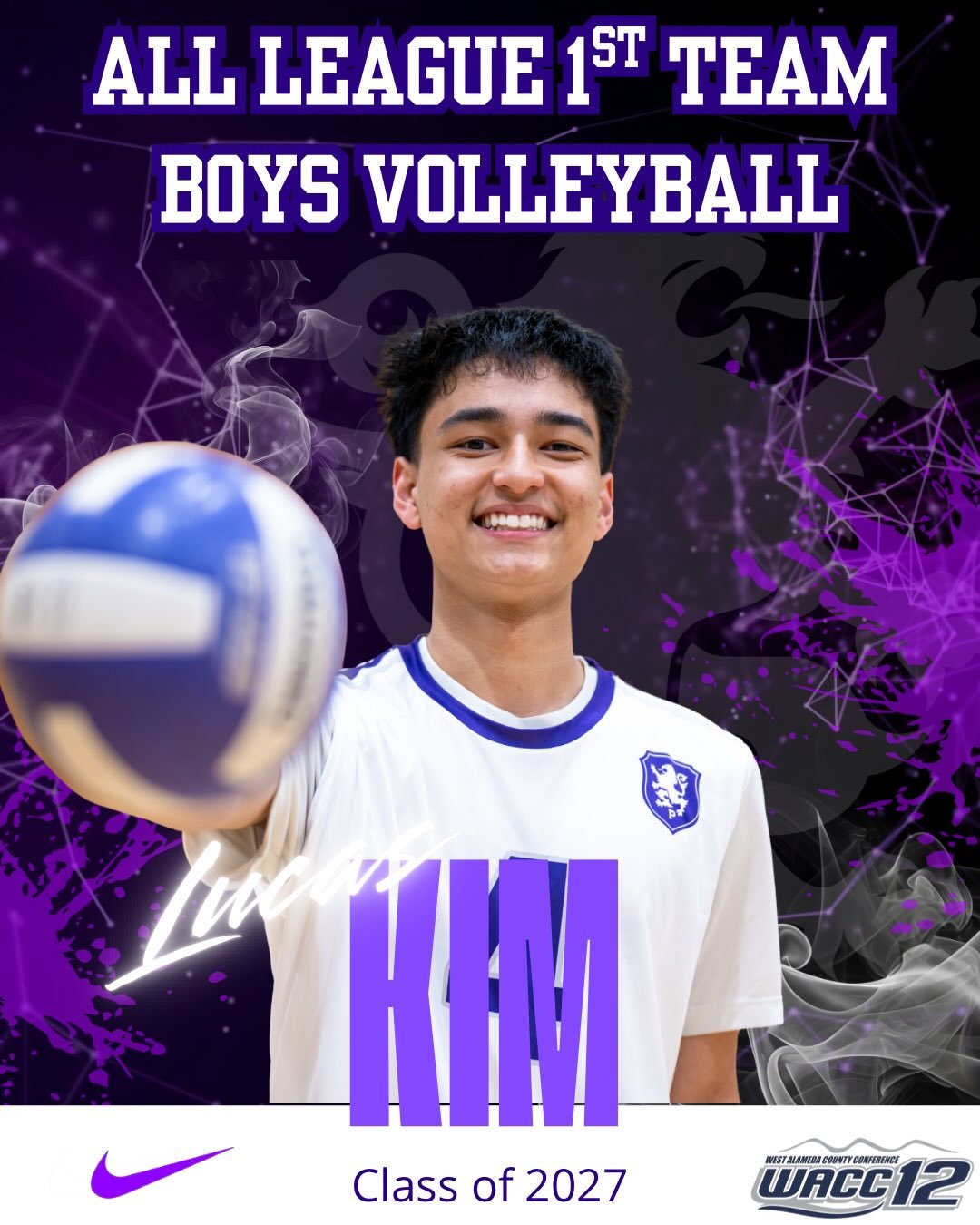 2026 WACC12 Boys Volleyball All League. Congratulations #gohighlanders #piedmont #hssports #allleague
