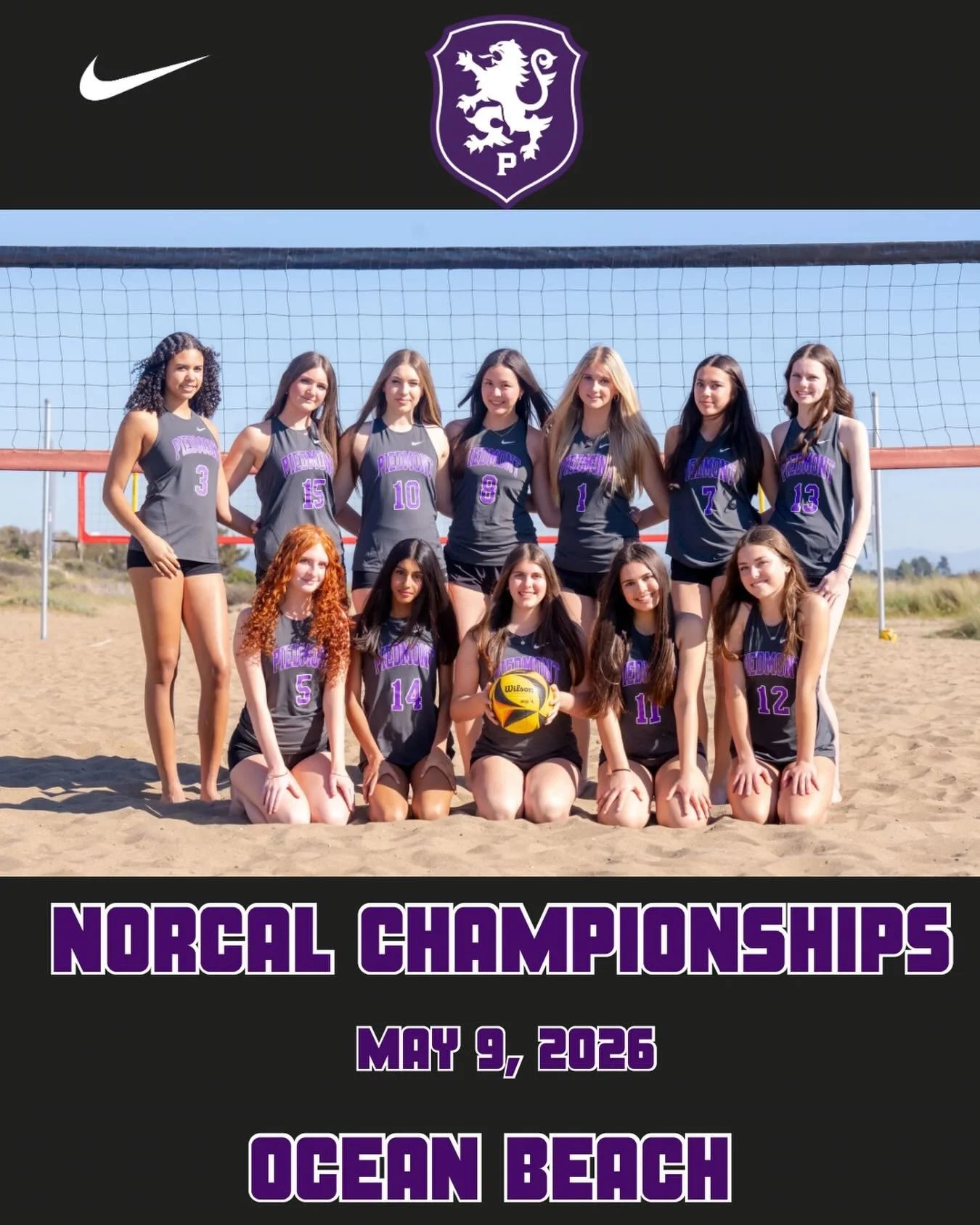 Beach Volleyball takes on the best of the best in the NorCal Championships today at Ocean Beach #gohighlanders #piedmont #hssports #beachvolleyball