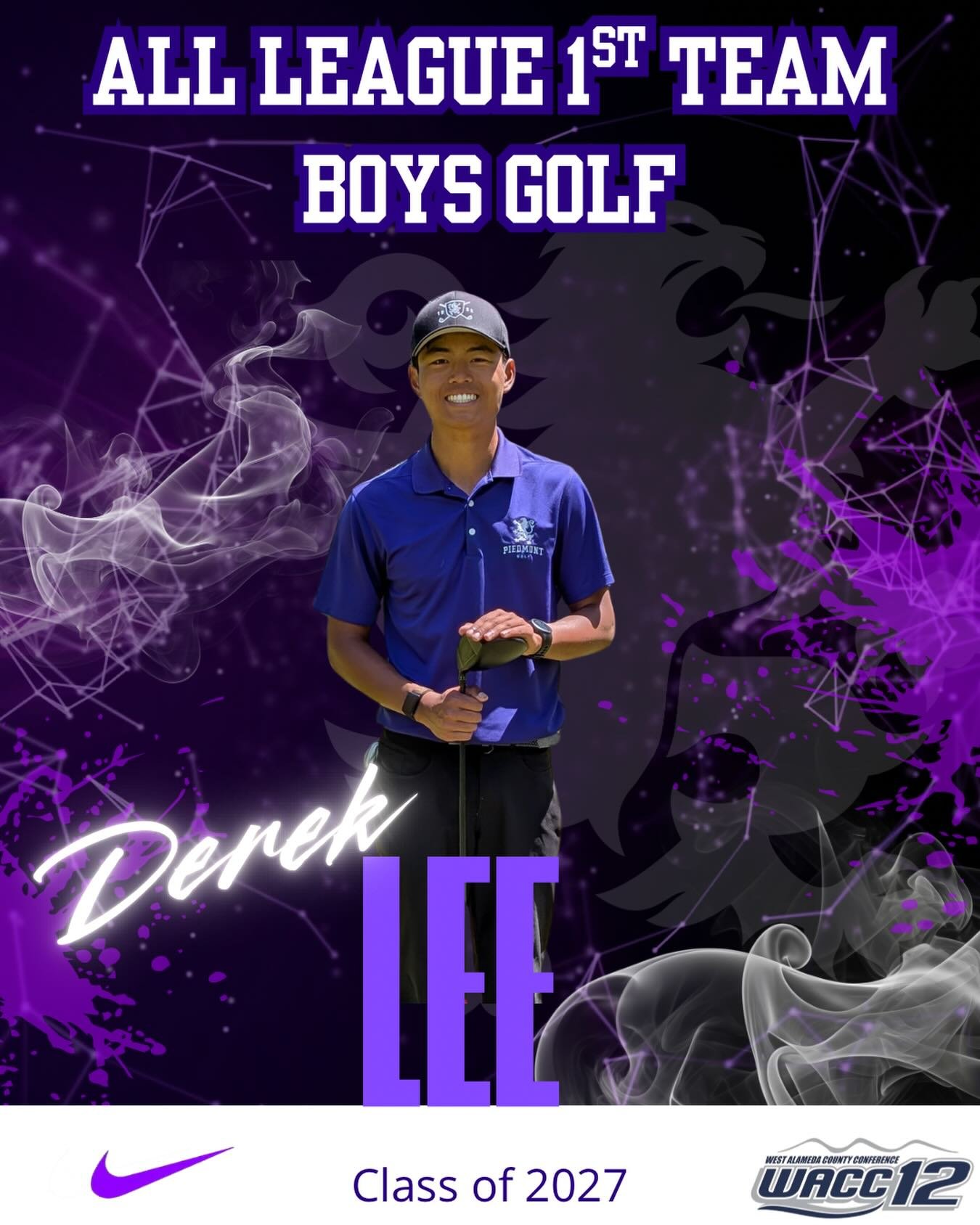 Congrats to Derek Lee on earning Boys Golf All League Honors #gohighlanders #piedmont #hssports #golf #allleague