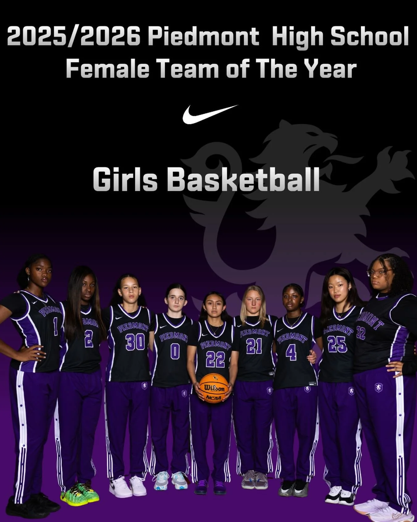 Piedmont High School Female Team of The Year #gohighlanders #piedmont #hssports #teamoftheyear