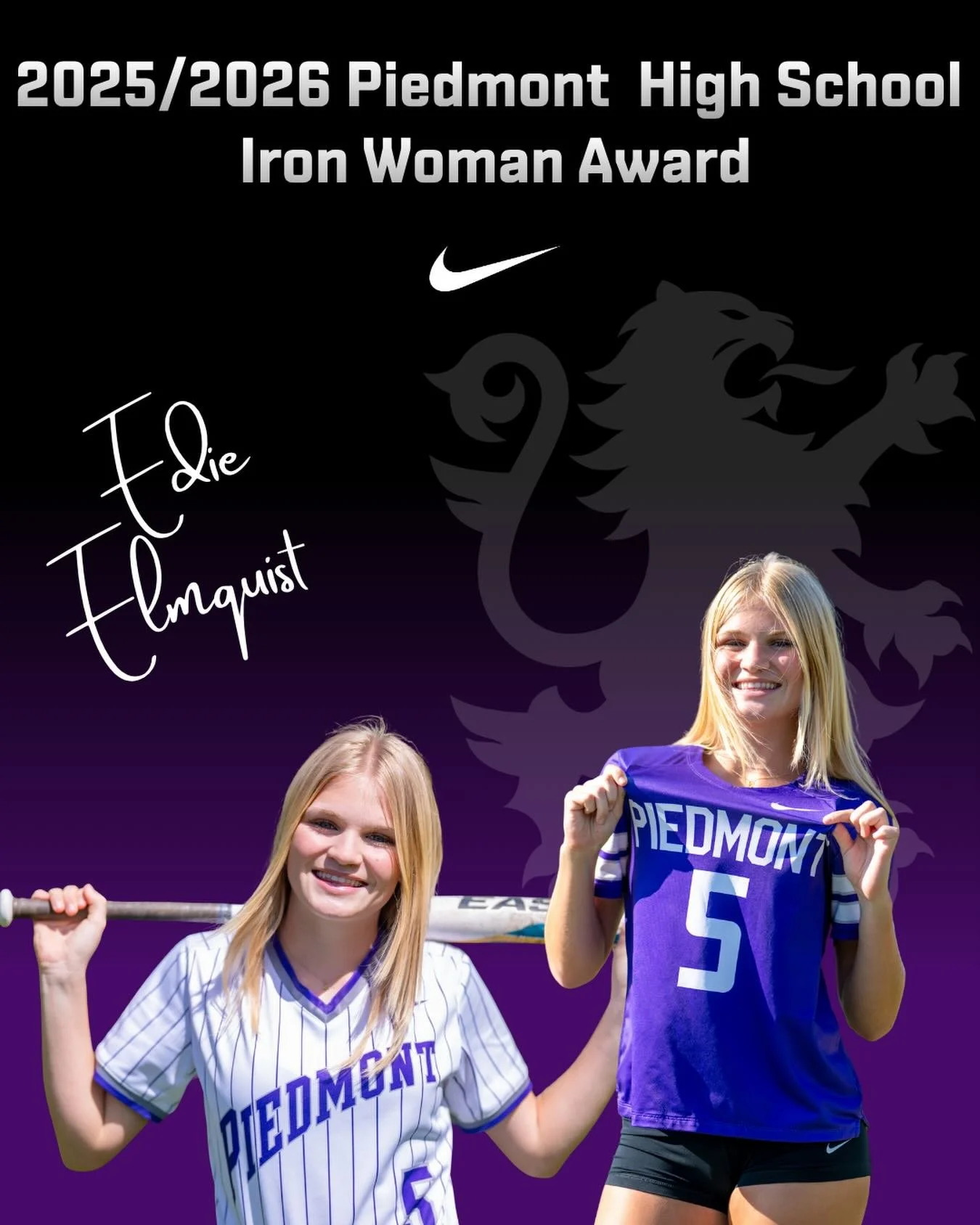 Piedmont High School 2026 Iron Woman Edie Elmquist #gohighlanders #piedmont #hssports