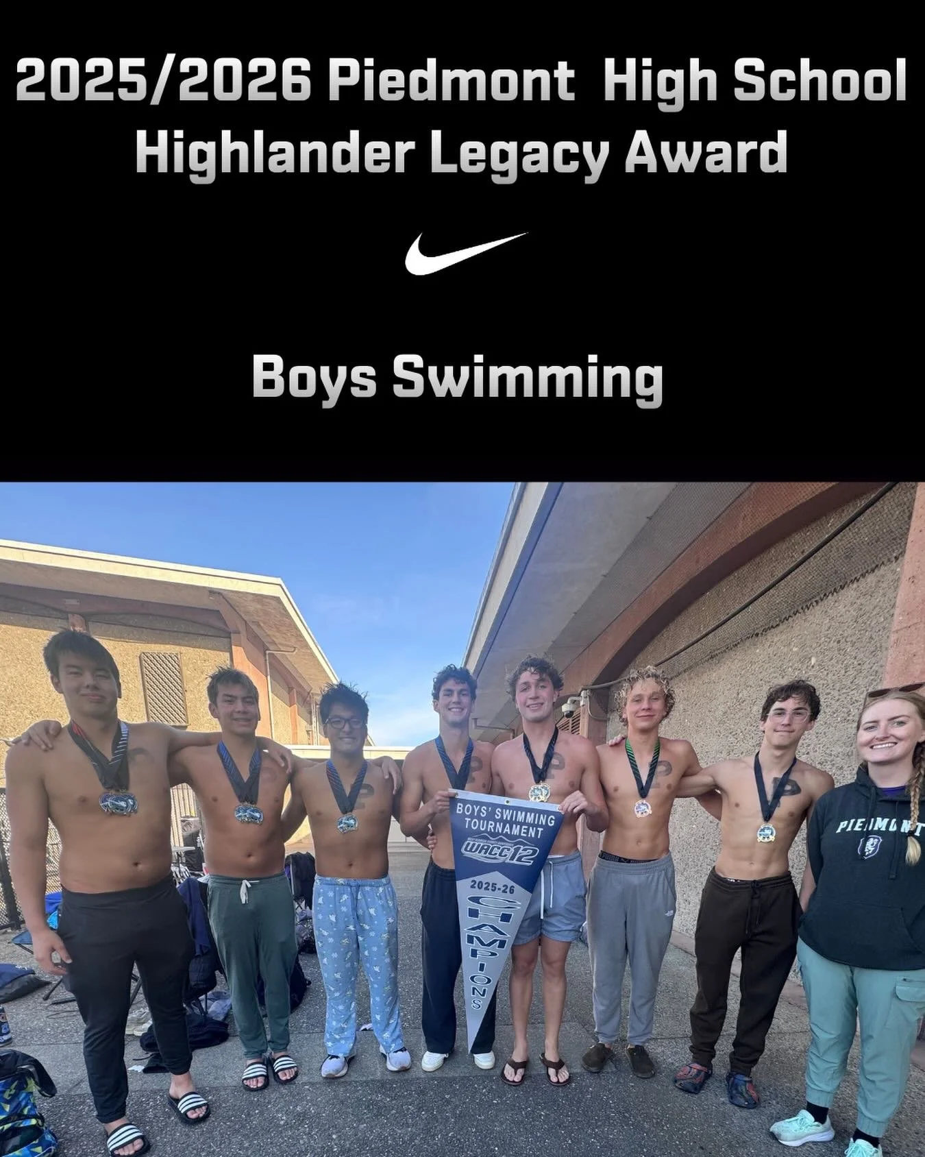 Piedmont High School Legacy Award Winner Boys Swimming #gohighlanders #piedmont #hssports #swimming