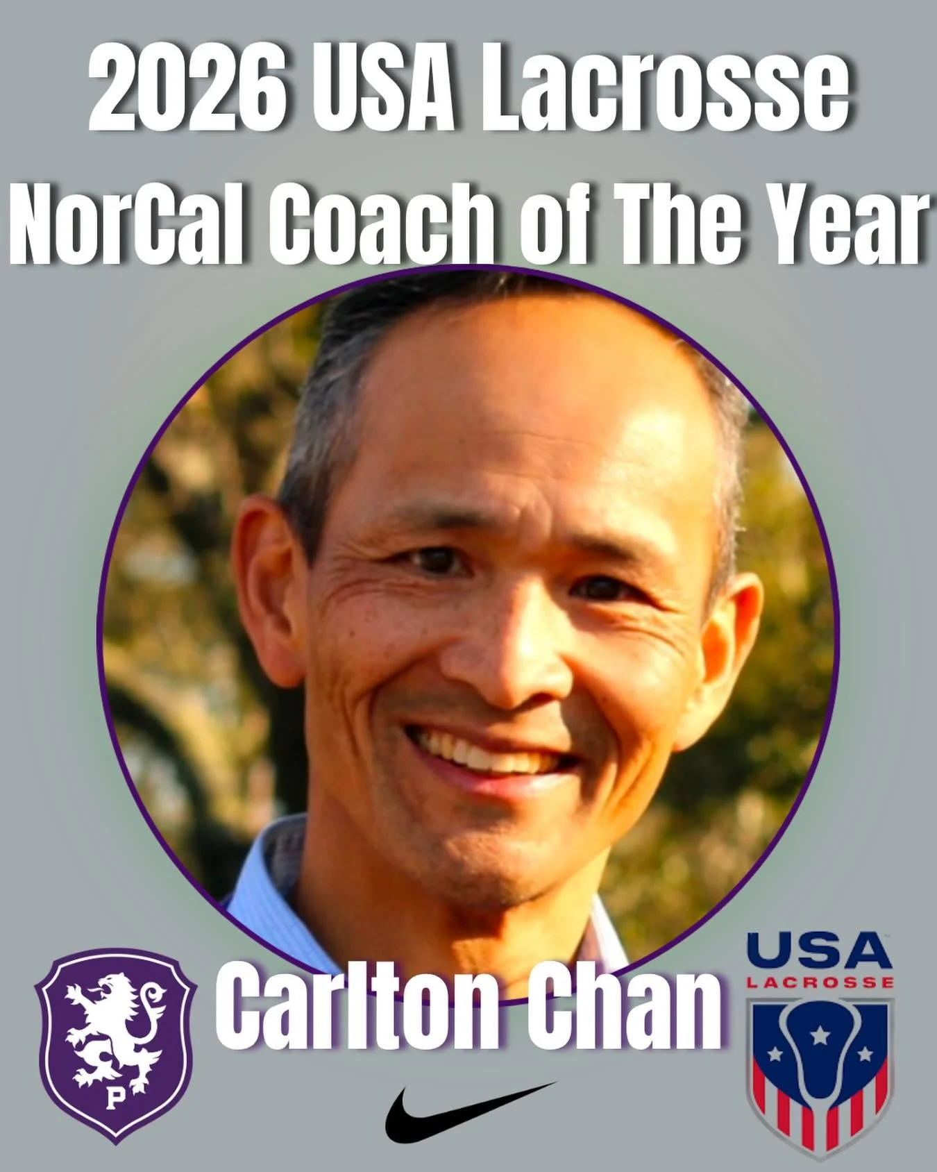 Congratulations to Piedmont HS Girls Lacrosse Coach Carlton Chan on being named USA Lacrosse NorCal Coach of The Year #gohighlanders #piedmont #coachoftheyear #lacrosse