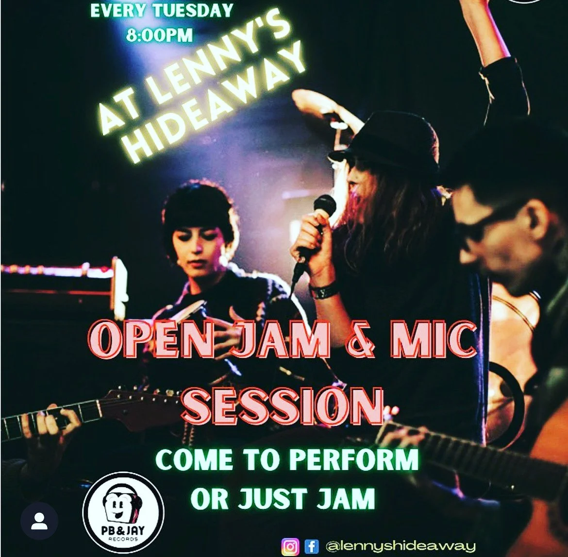 OPEN MIC AND JAM SESSION EVERY TUESDAY AT 8:00 PM   