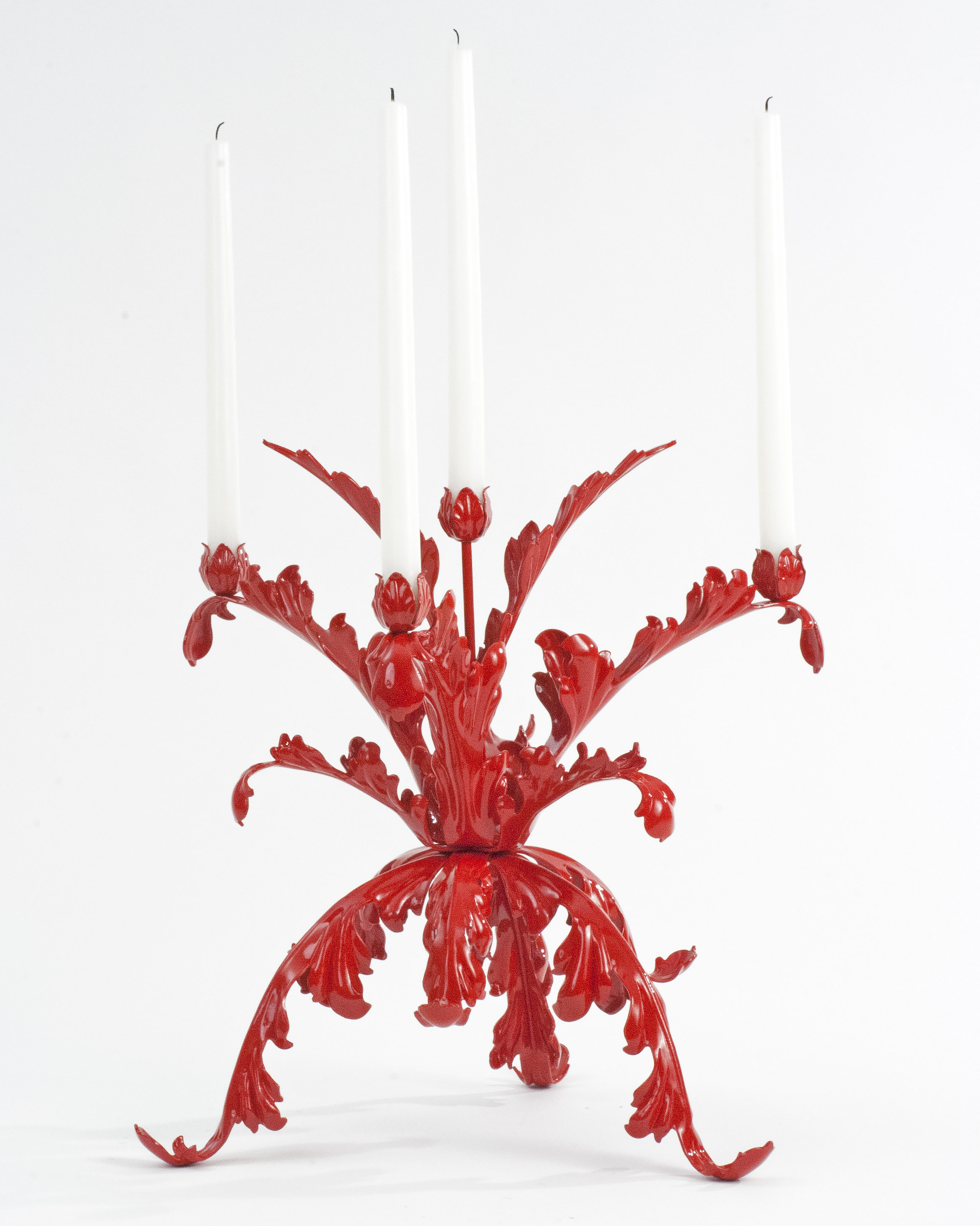 Bellissimo Red Candelabra
