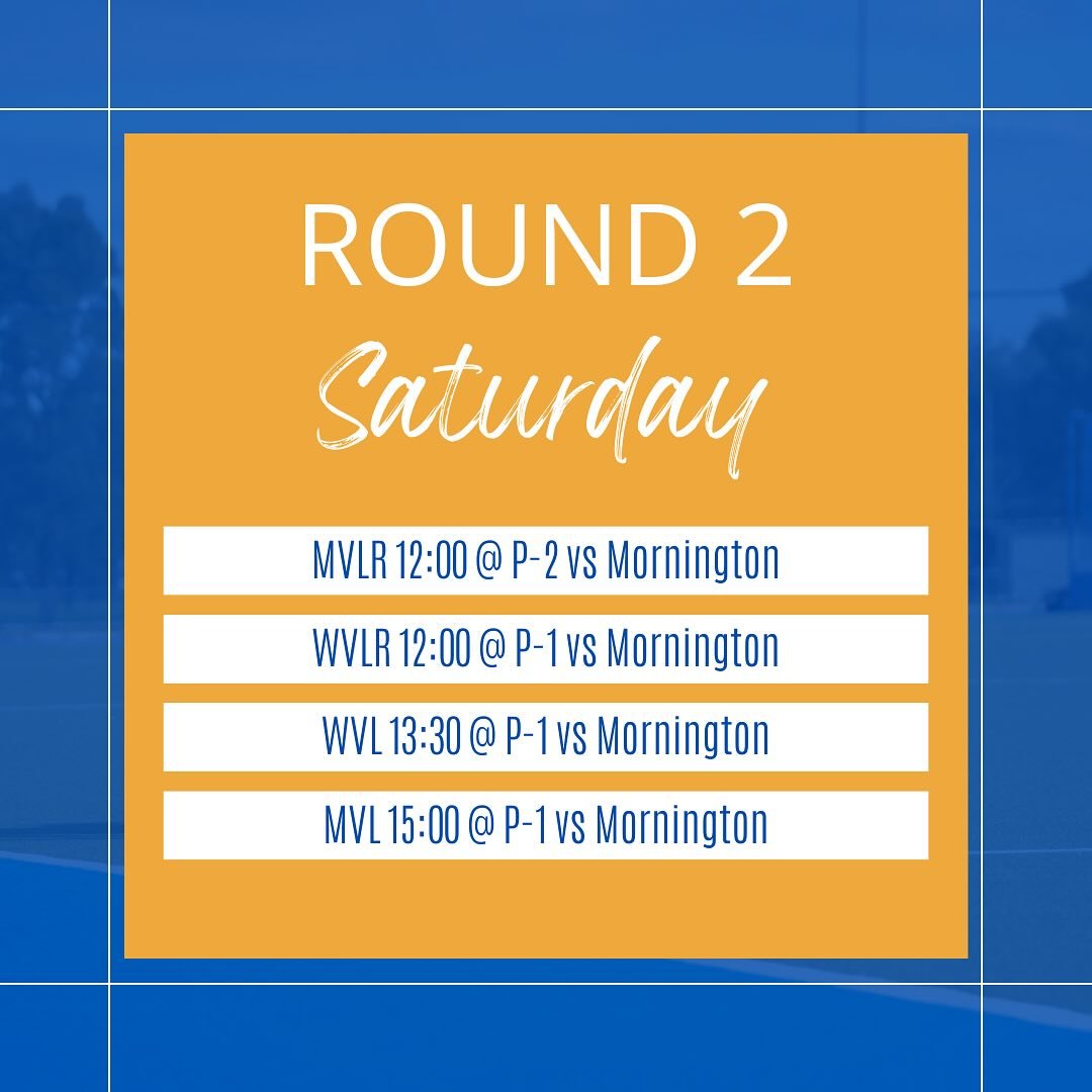 Excitement is in the air, with clear sky forecast over the next 48 hours it&rsquo;s looking like a great weekend ahead for Round 2. ⛅️

We&rsquo;ve got a huge lineup with all 13 of our senior teams playing at home. 

8 matches today, backed up by ano