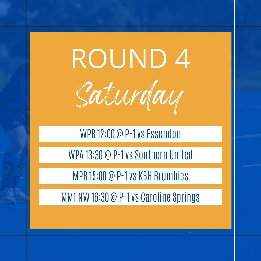 Round 4 is here and our teams are gearing up for some thrilling matches! 💪 

Come show your support and cheer on our Shoppers as they hit the field. With 12 teams playing today, including 7 home games @statesportcentres 🏑

Then join us tonight for 