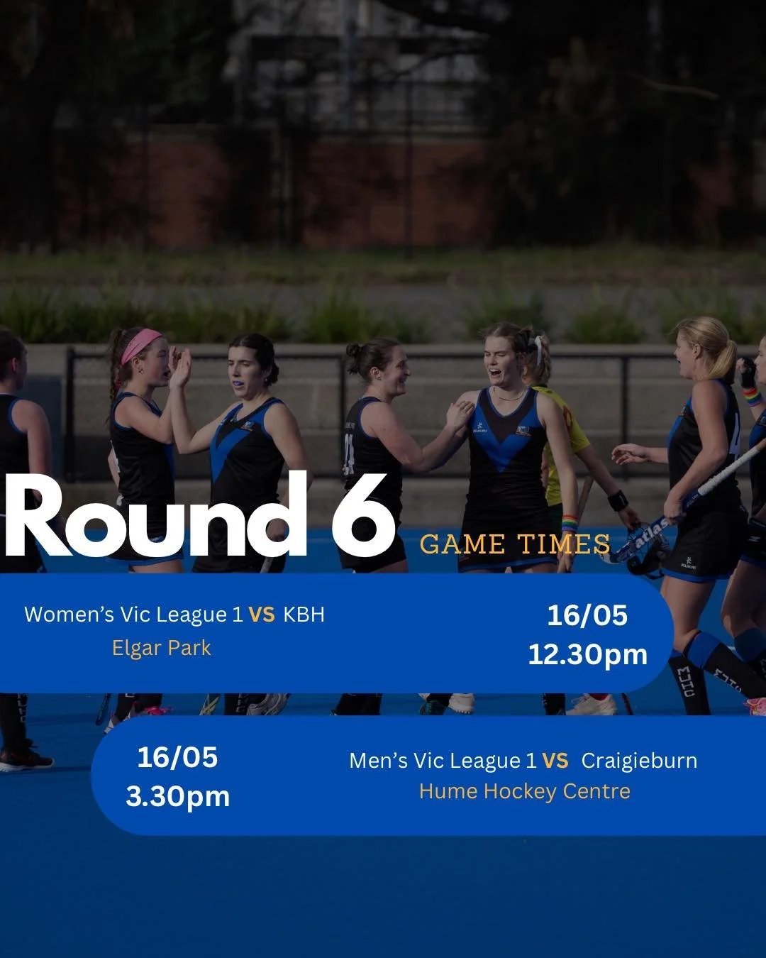 We&rsquo;re at Round 6 of the season and everyone is playing away this weekend! 
🚙🖤💙🏑

#muhchockey #to #MUHC #match #times #field #matchtime #gametimes #time #game #fieldhockey #fyp #melbourne #unimelb #muhc #hockey #match