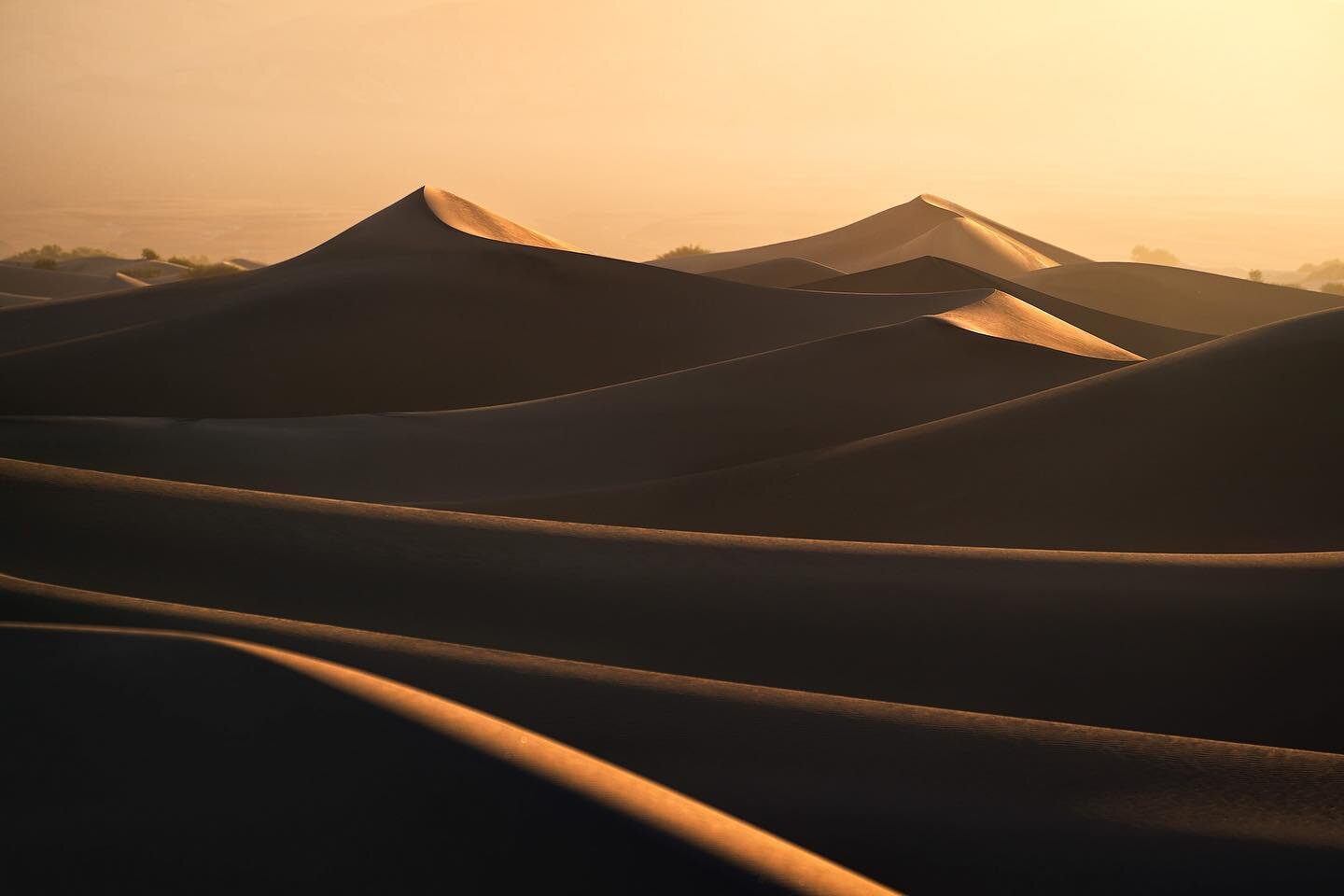 Sunrise on the Dunes
.
A new photo for once!! Took this shot in Death Valley last June. The days we&rsquo;re over 100 degrees, but it was quite nice at sunrise. I love the way that light and shadows play on the smooth curves of the sand dunes.
.
#dea
