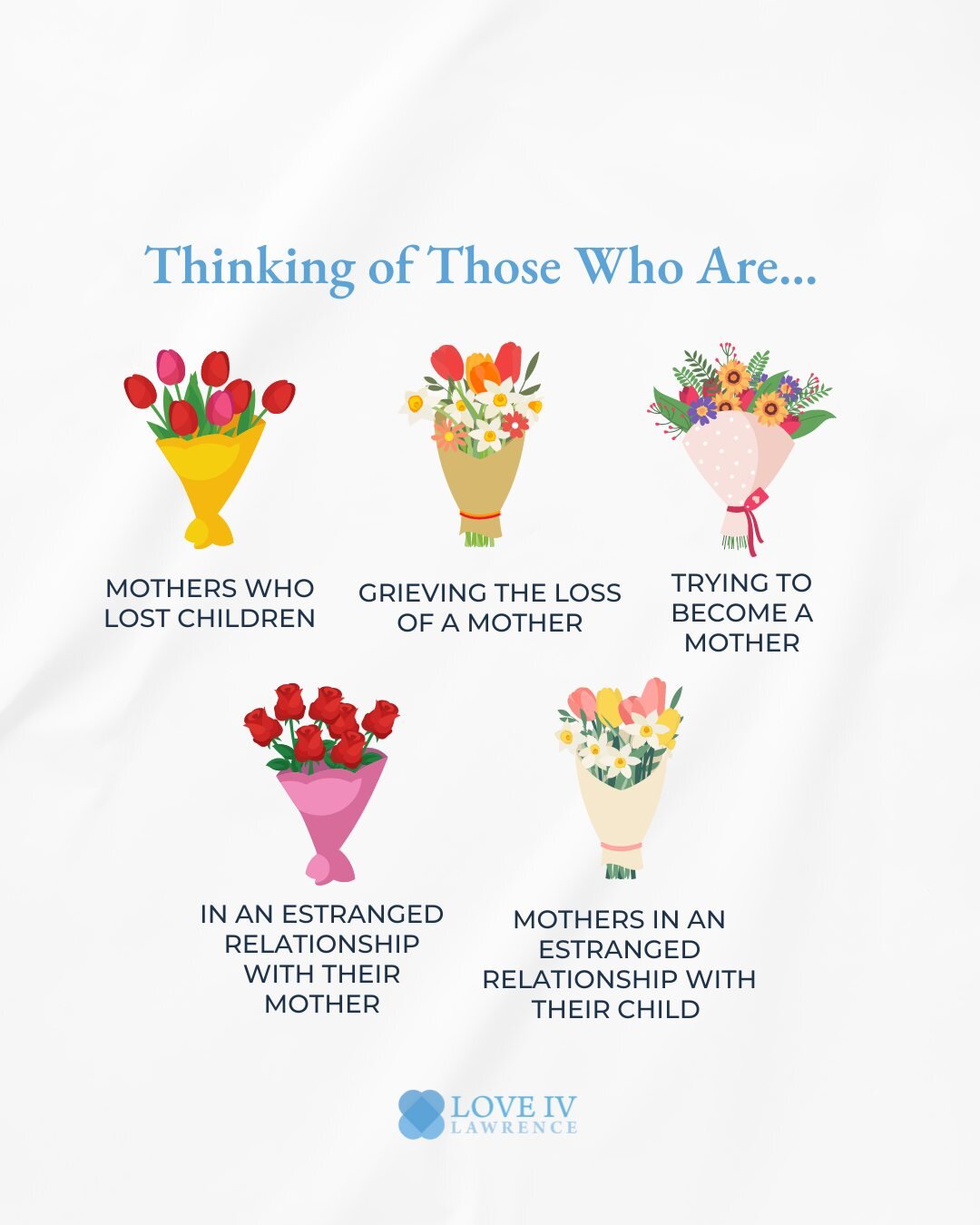 Happy Mother's Day 💙💐 Mother&rsquo;s Day means something different for each one of us, so we want to take a moment to acknowledge those who may find this day challenging. Know that you are not alone. We hear you, we love you and we are here for you