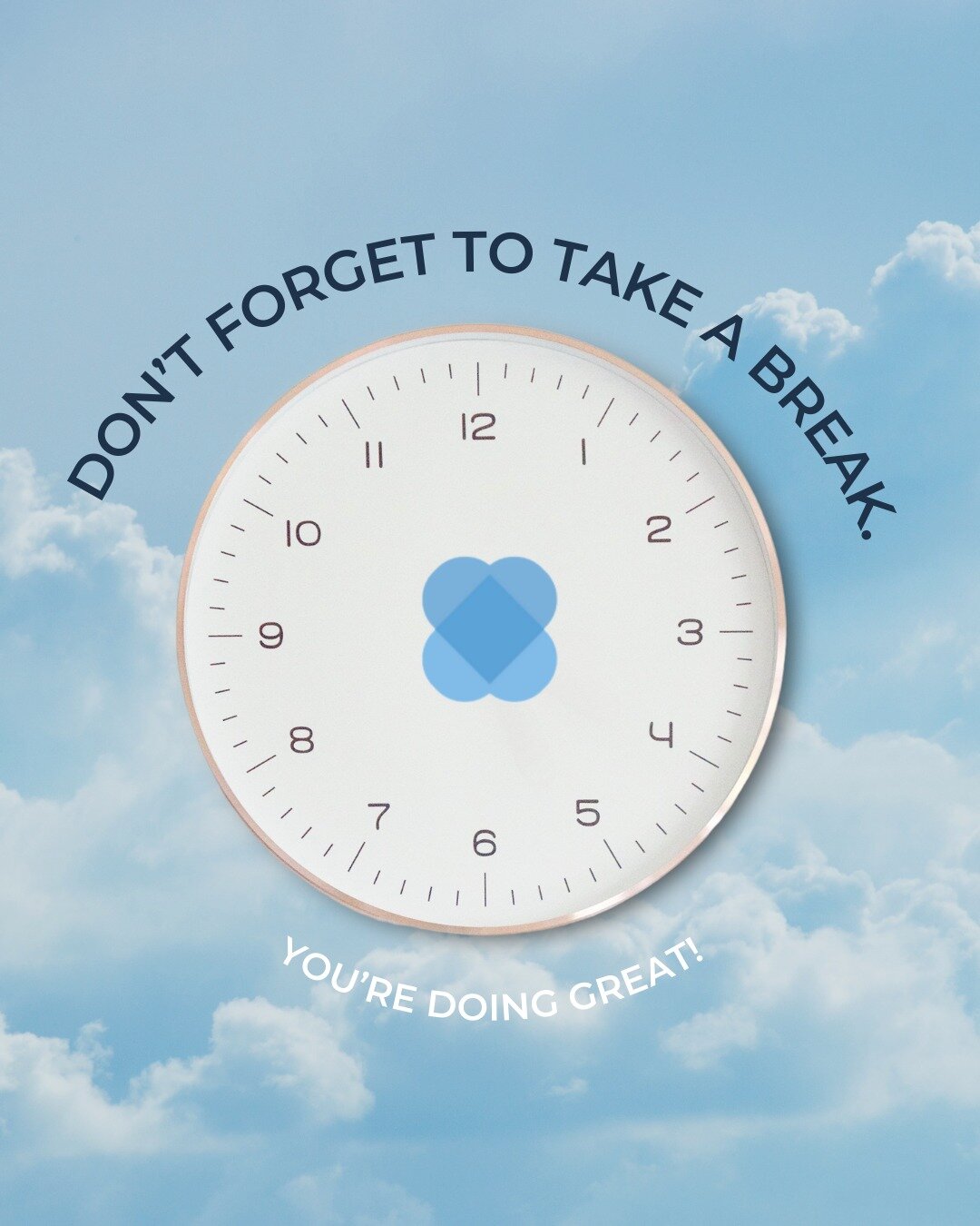 Your sporadic reminder that to take a break today, you&rsquo;re doing great regardless! 🩵⏰ #RestIsImportant 
.
.
.
.
 #takeabreak #restisproductive #youarenotalone #youareenough #mentalhealthtips #mentalhealthadvocate #sleepbetter #mentalwellness #M