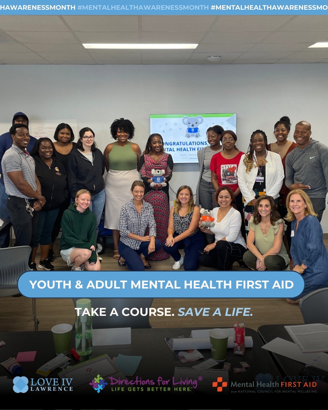 🎉 Exciting News! 🎉 

April 17th, 2024 marked a huge milestone for our Director Stoney as she taught her 100th Mental Health First Aid class, certifying 1,422 amazing MHFAiders! 🌟 

This journey has been an incredible one, starting back in December