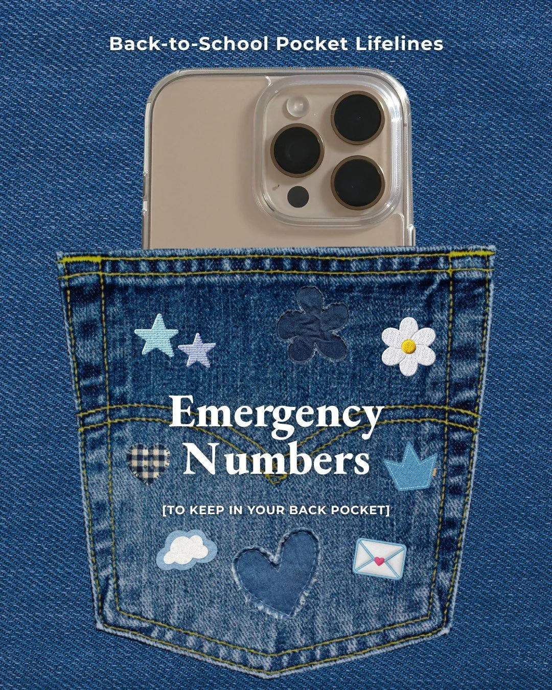 School is starting back up and it can be a lot. Keep these numbers saved in your phone and pass them to a friend or your kid just in case. 💙