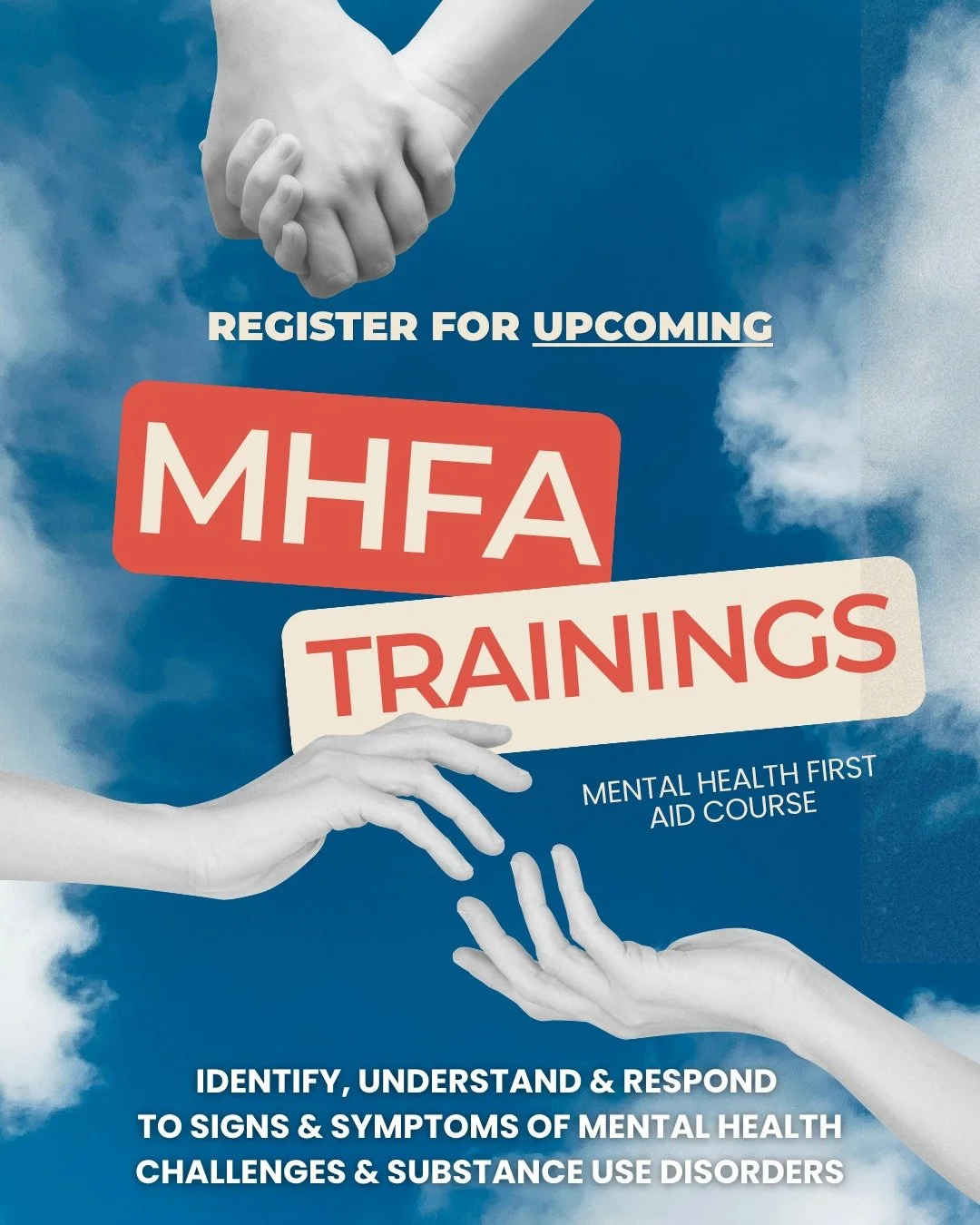 You don&rsquo;t have to be a doctor to save a life.

Just like CPR prepares you for a physical medical emergency, Mental Health First Aid (MHFA) equips everyday people with the skills and confidence to recognize, understand, and respond when someone 