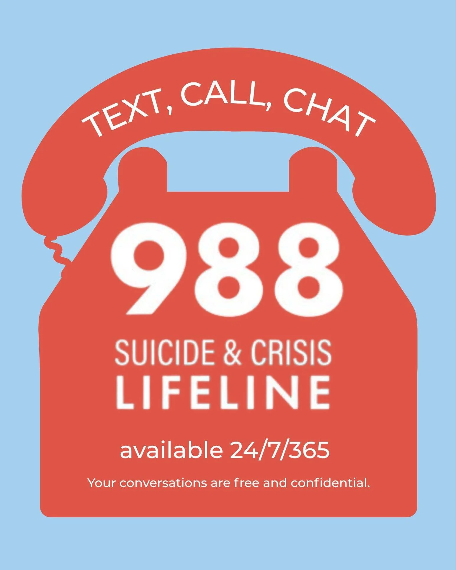 Yesterday was 988 Lifeline Day, but this three-digit number can save a life every single day. 📲

Many people still don't know that 988 is a free, confidential, 24/7 lifeline. You don't have to wait for a crisis to reach out&mdash;whether you need su