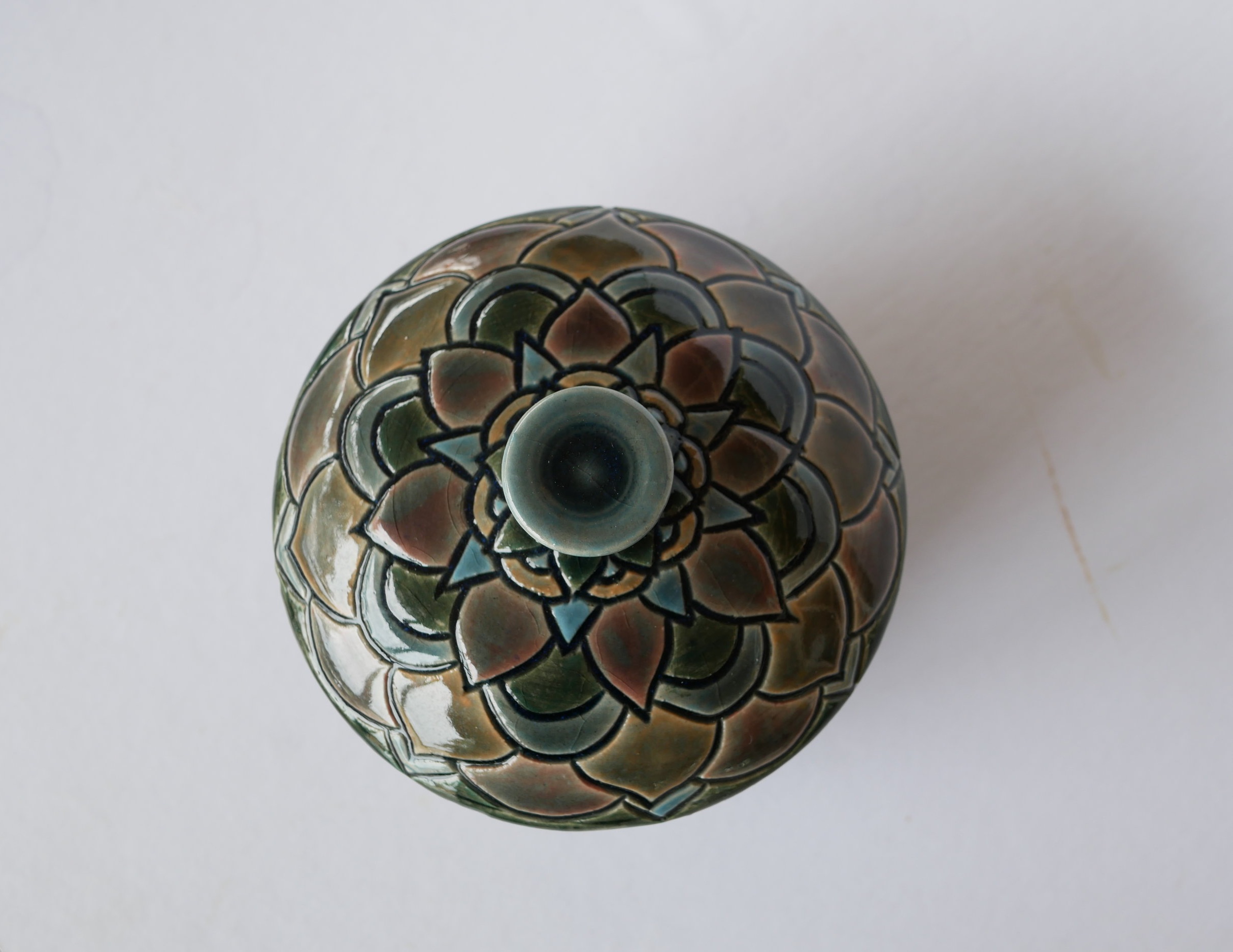 Floral Lotus Jar