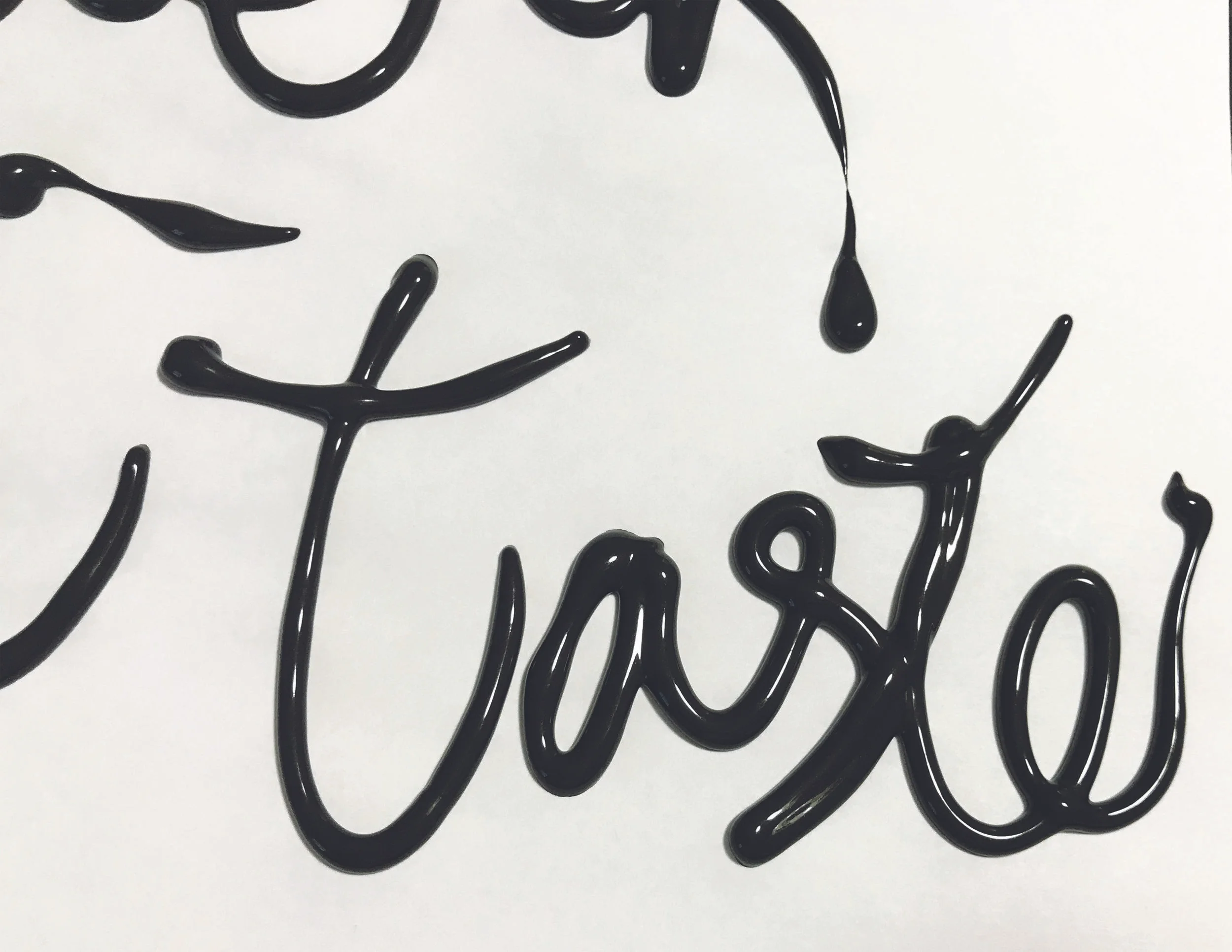  Logo done with paint for editorial piece. 