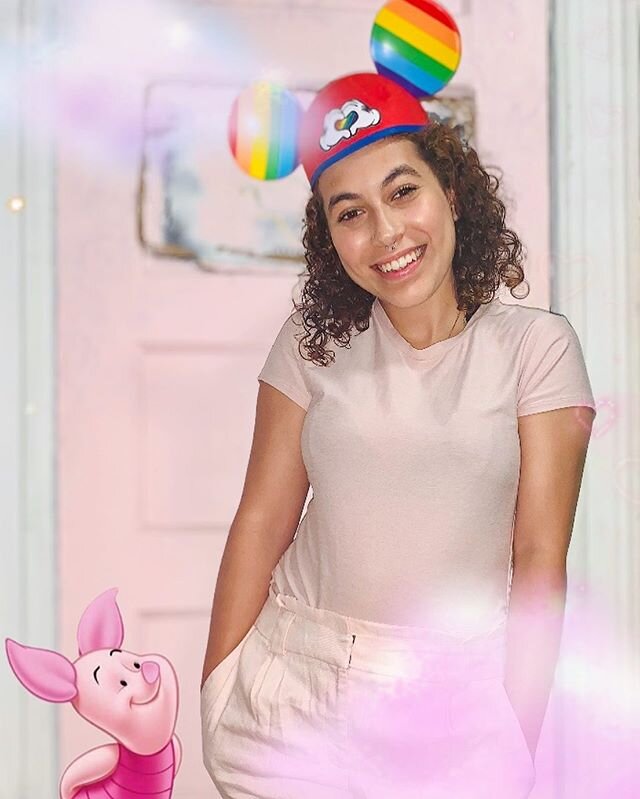 Last day of creating a rainbow with #boundingwithpride! Pink! Also for my Lesbian Pride 💕What a pleasure it was to do a challenge that has my Disney Love, my love for who I am, and my love for my community.⁣⁣
⁣⁣
Piglet: How do you spell &ldquo;love&
