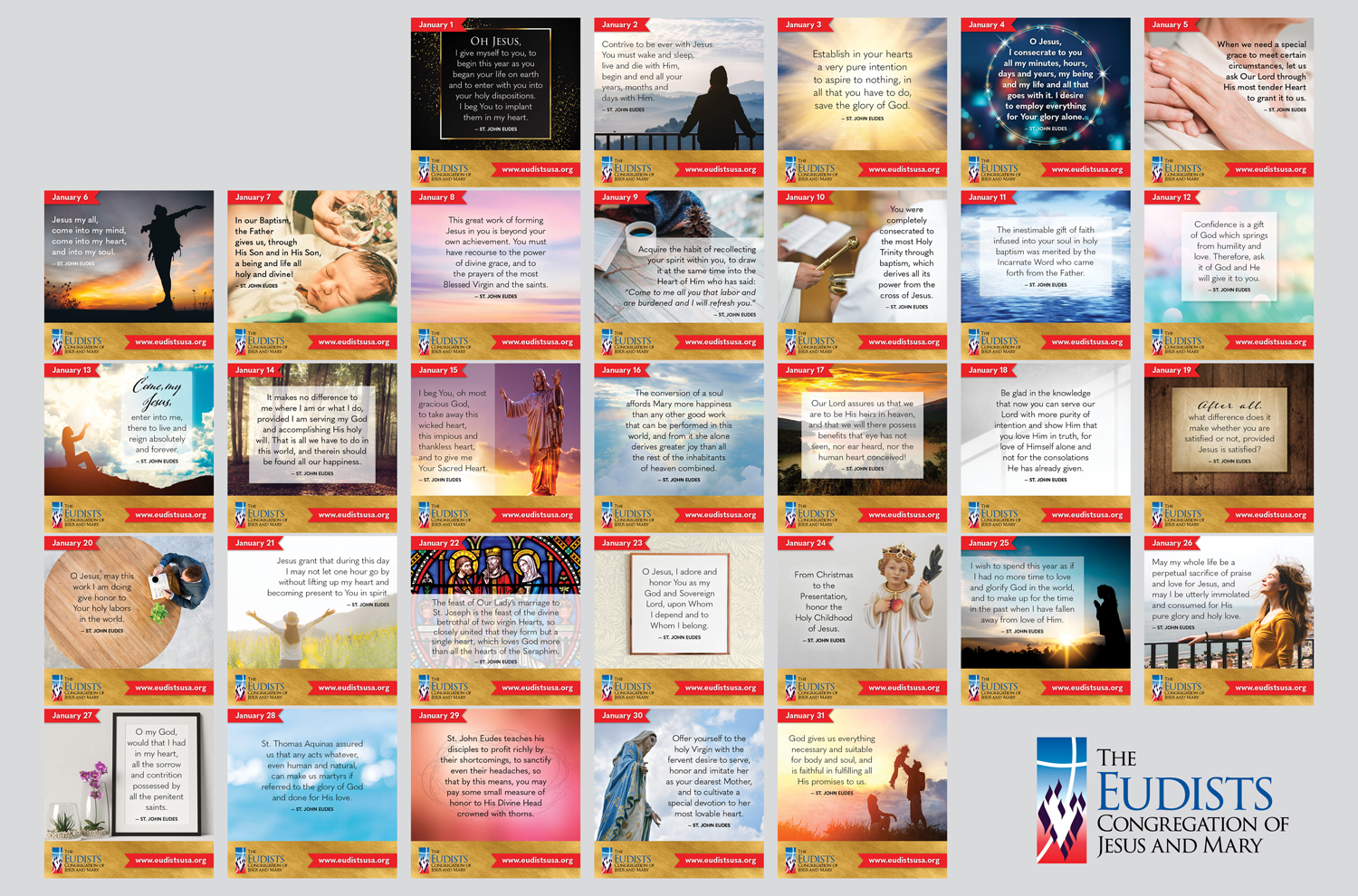 The Eudists Congregation of Jesus and Mary Social Media