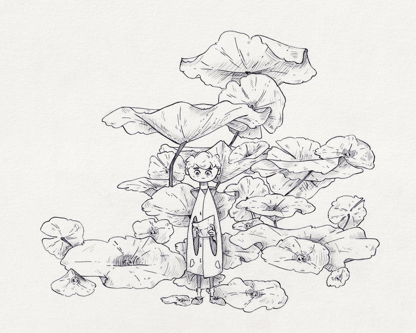 Autumn 2020 I was asked to illustrate for possible use for an article or paper piece about the startup of an autisme experience circuit for children. After some deliberation and thinking I came up with the concept of of a kid trying to navigate throu