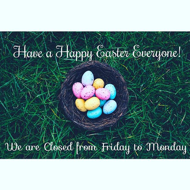 The team is taking Friday to Monday off to spend some time with our families 🐣 Make sure you get your appointments in before the weekend! 🐰🐾