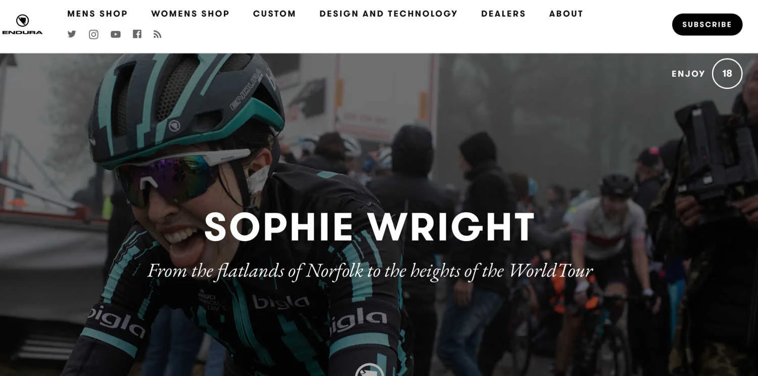 Sophie Wright Endura Janine Doggett