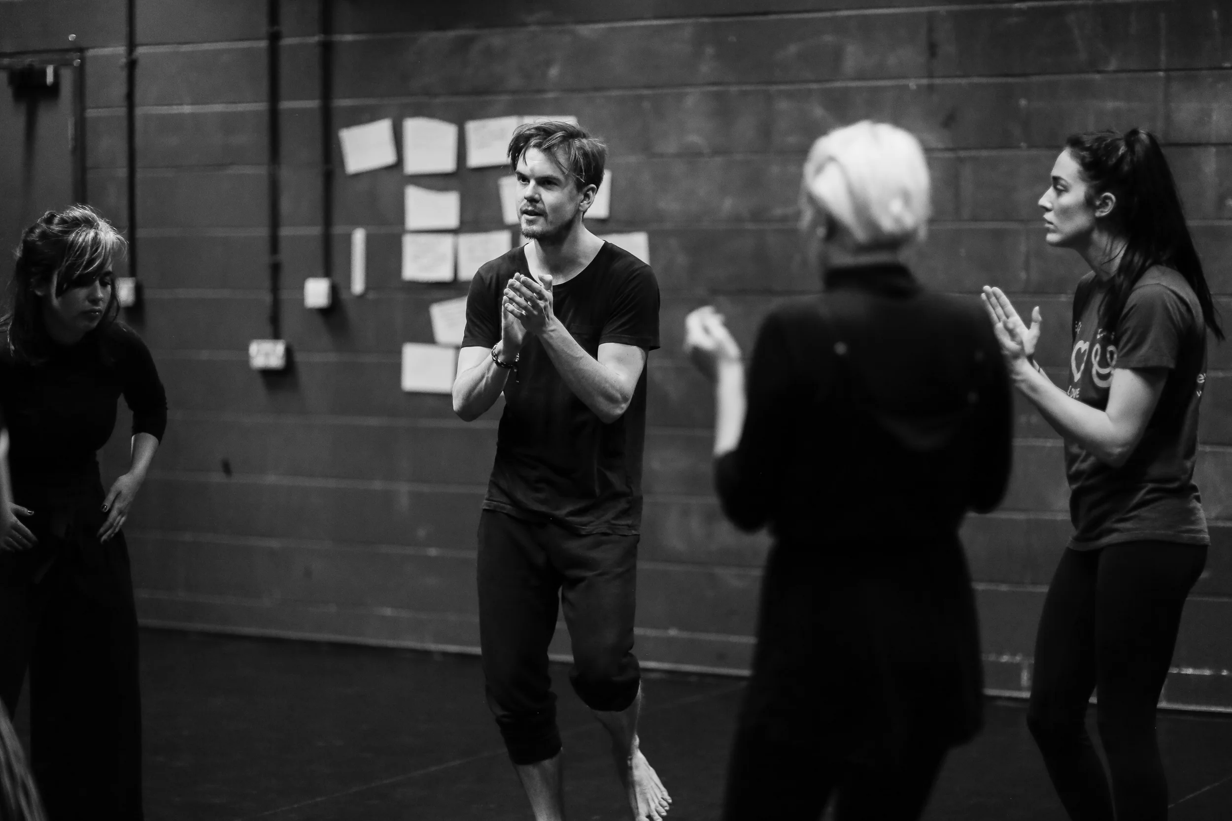 Rhythmical theatre exercises.