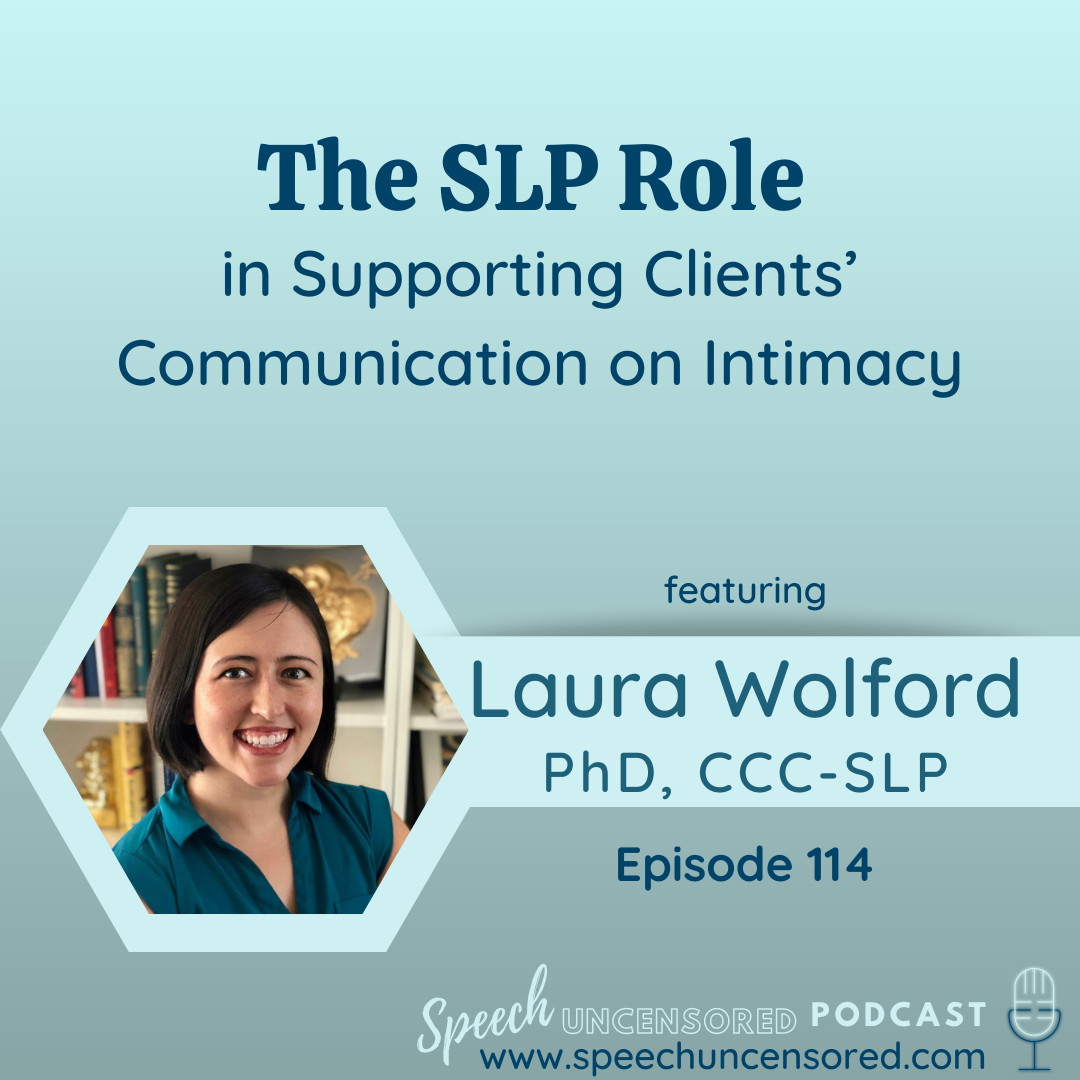 114: The SLP Role in Supporting Clients’ Communication on Intimacy with Laura Wolford, PhD, MS CCC-SLP