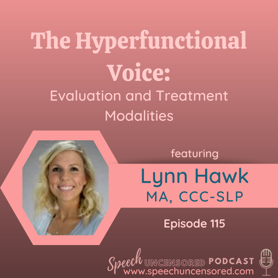 115: The Hyperfunctional Voice: Evaluation and Treatment Modalities with Lynn Hawk, MA, CCC-SLP