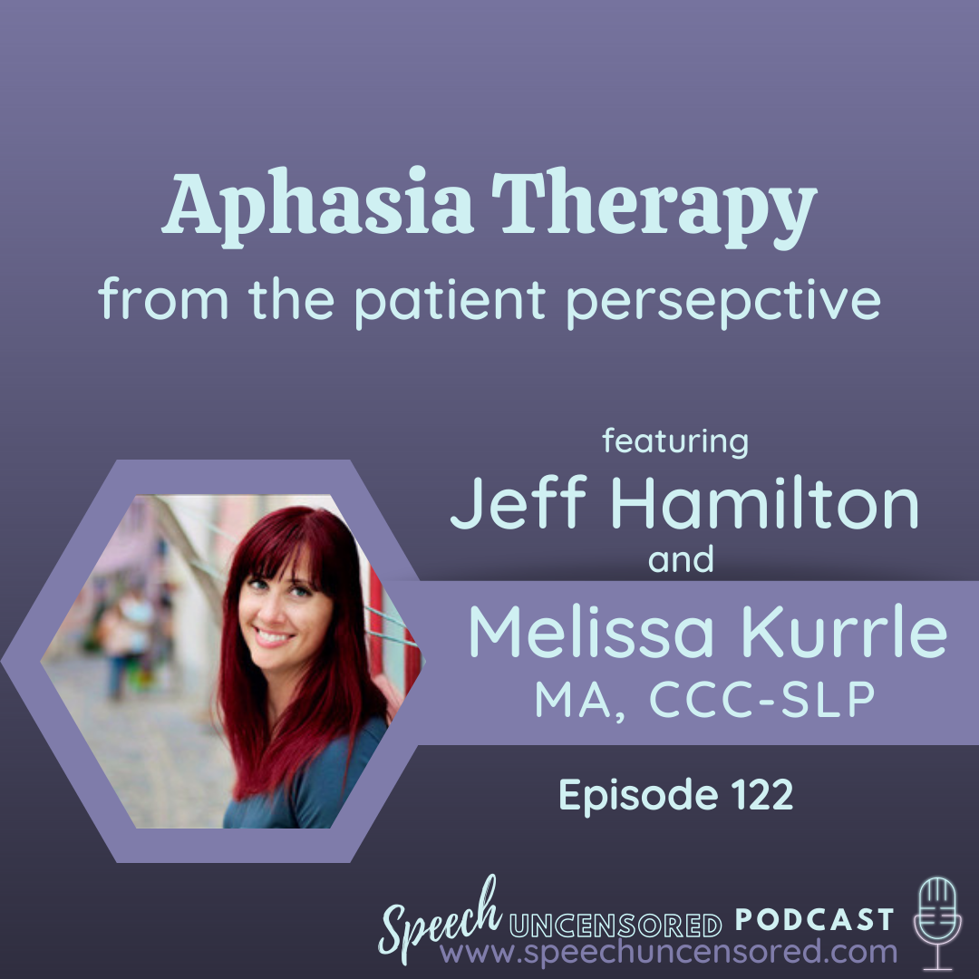 122: Aphasia Therapy from the Patient Perspective with Jeff Hamilton and Melissa Kurrle, MA, CCC-SLP