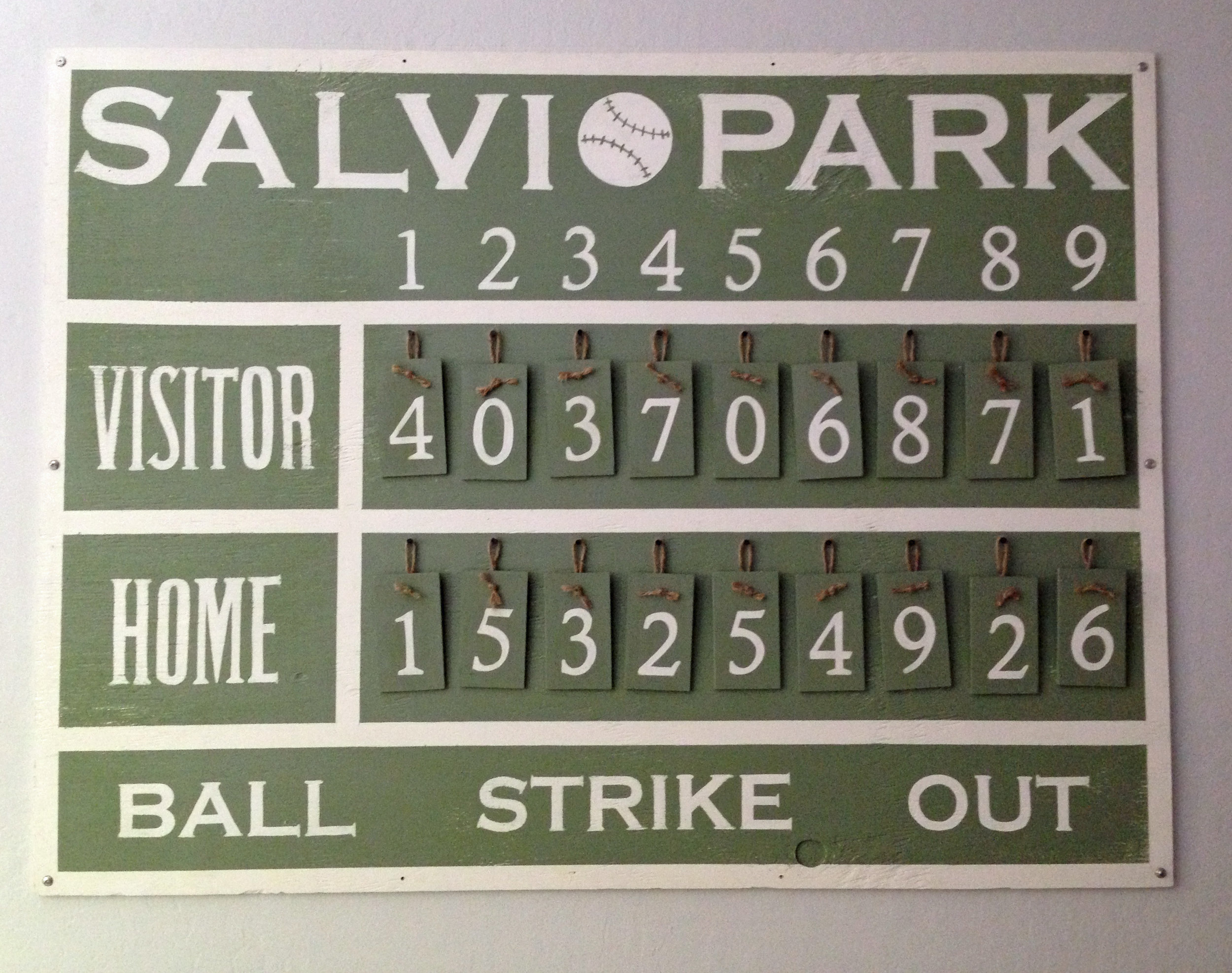 Custom name Ball Park Sign