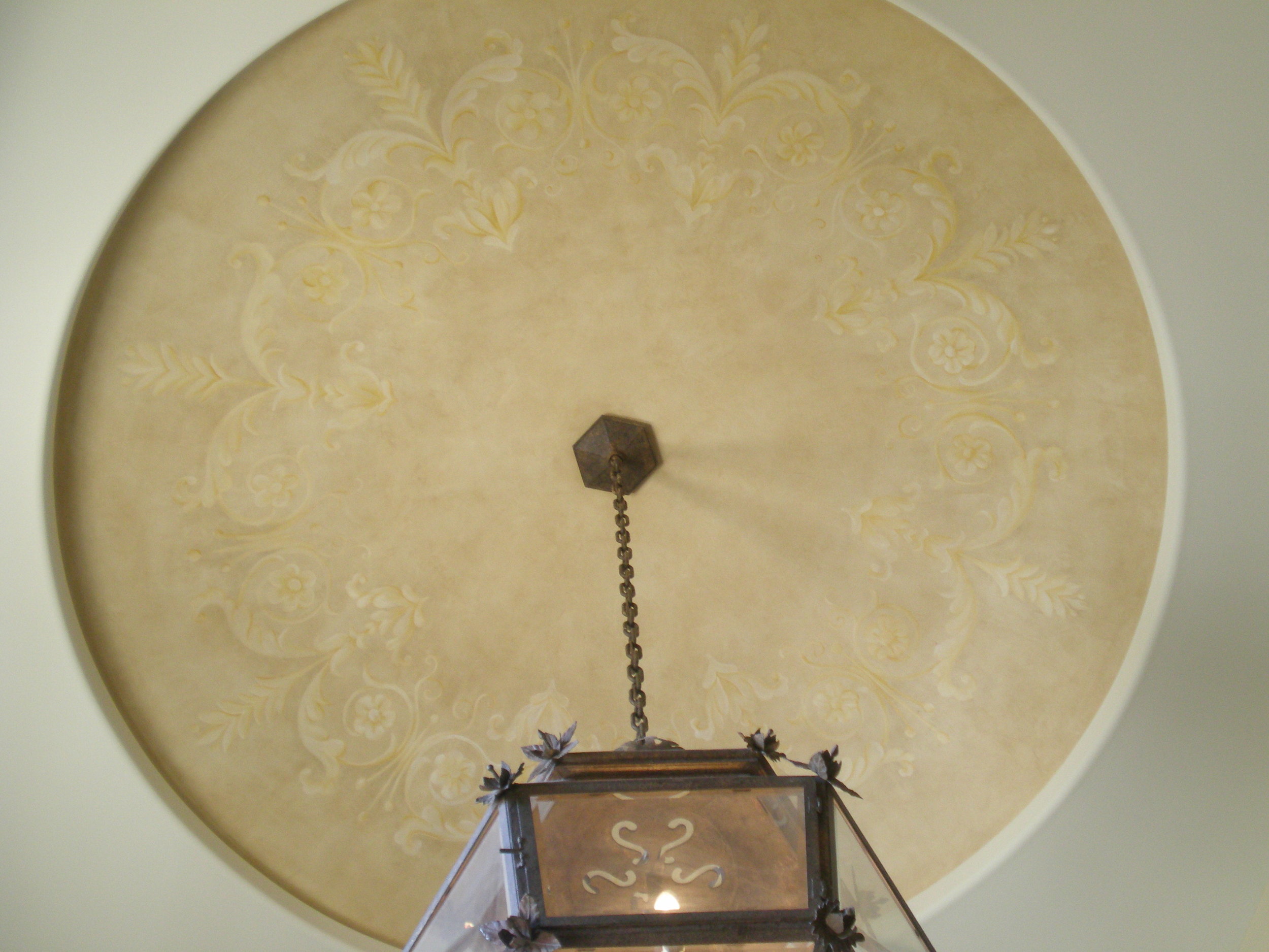 Decorative Dome Mural with Faux Finish