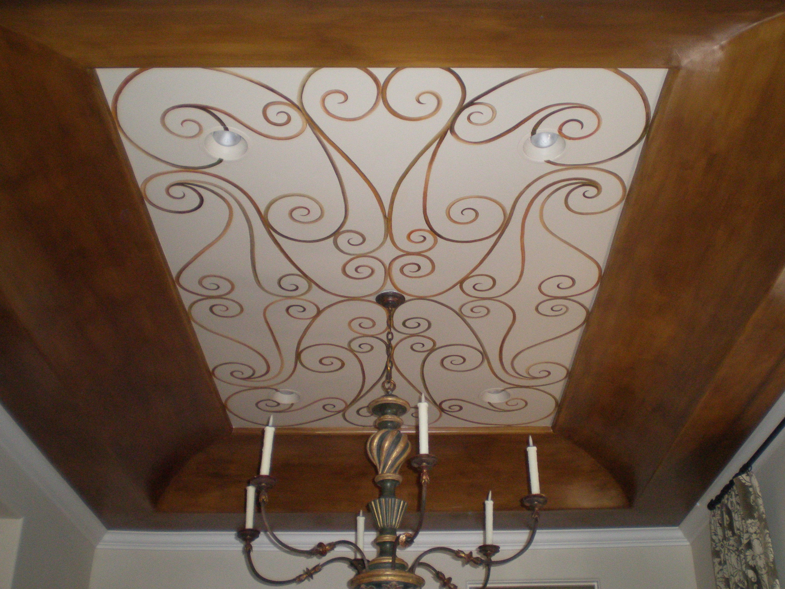 Decorative Ceiling Mural/Wood grain