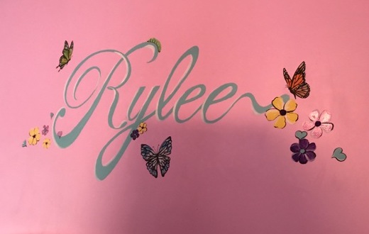 Script name with butterflies