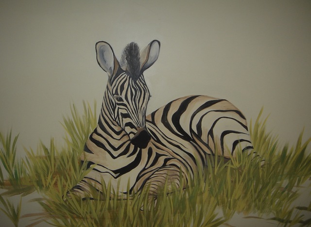 Baby Zebra from Safari Mural