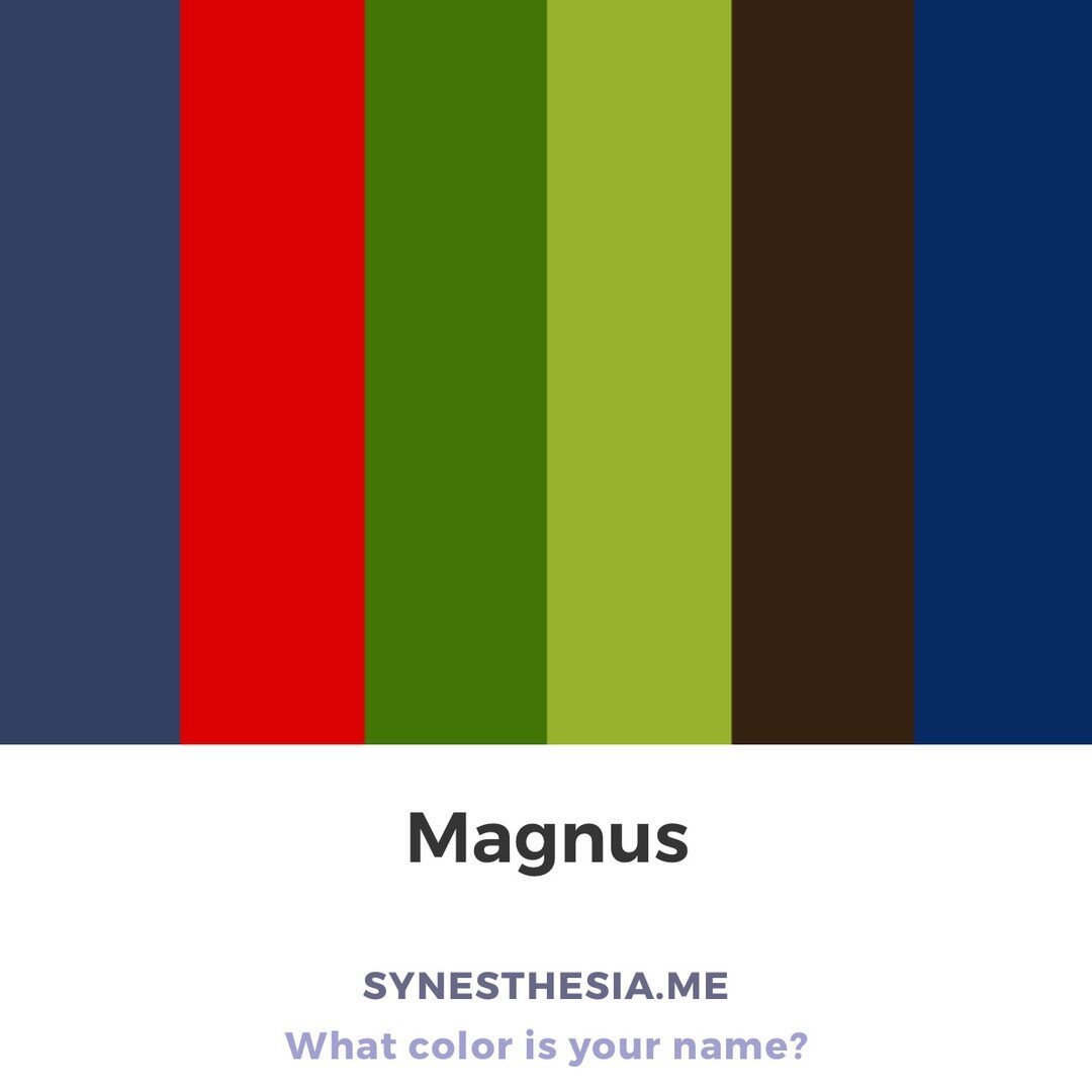 What color is your name, Magnus? #whatcolorisyourname #synesthesia #synesthesiame #nameoftheday #magnus