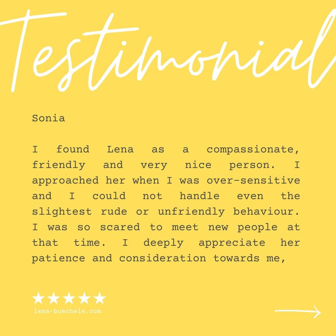 Sonias Testimonial 

As I have completed my RTT-training and certification in English, I am always happy to do sessions in English. 
Feel free to make an appointment for a non-binding initial consultation to get a feel for whether I can help you with