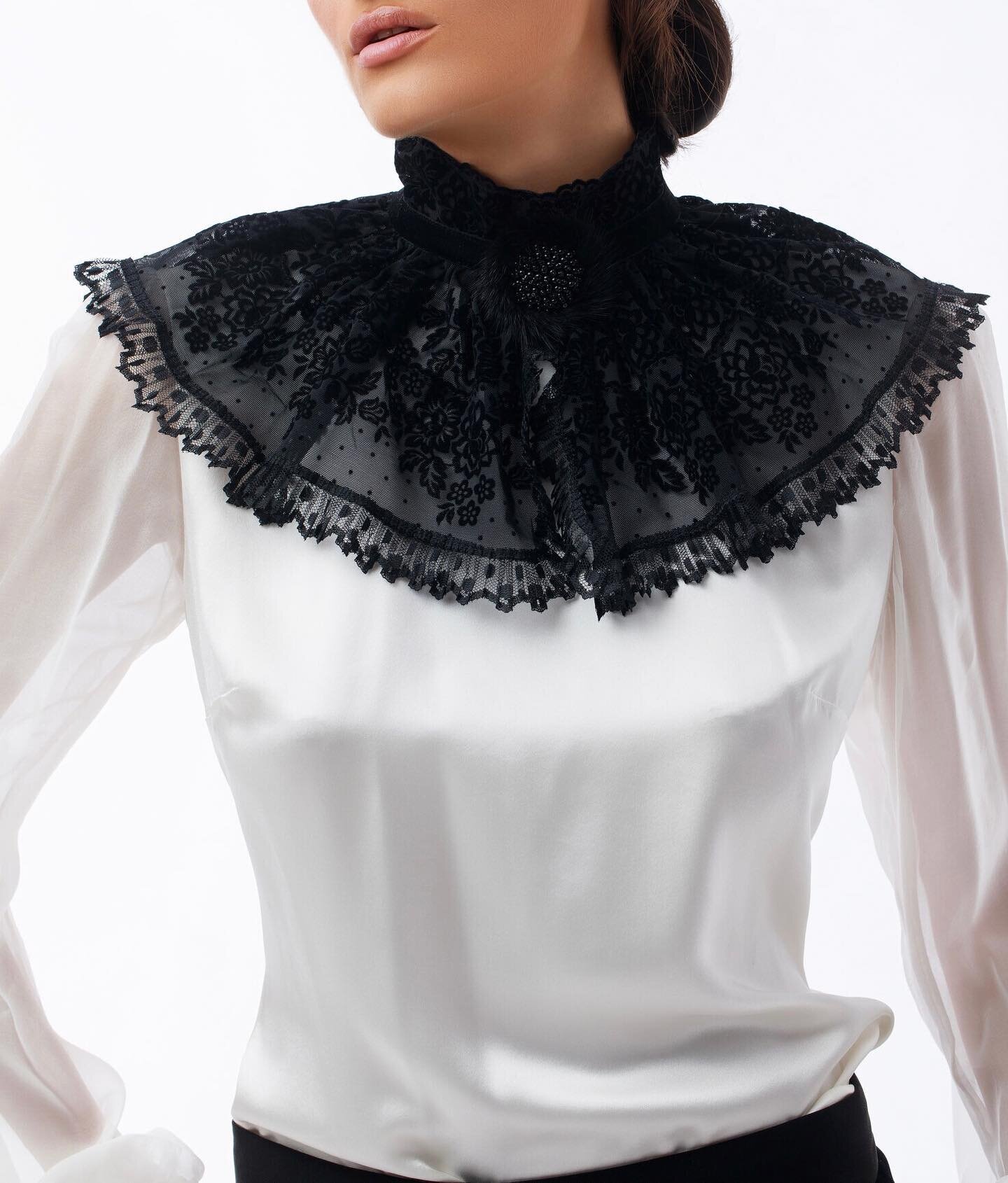 From classic to iconic with our Elizabeth Oversized Collar 🖤✨

Find your signature collar and make it your own 

#AzimaMusayeva #SignatureLook