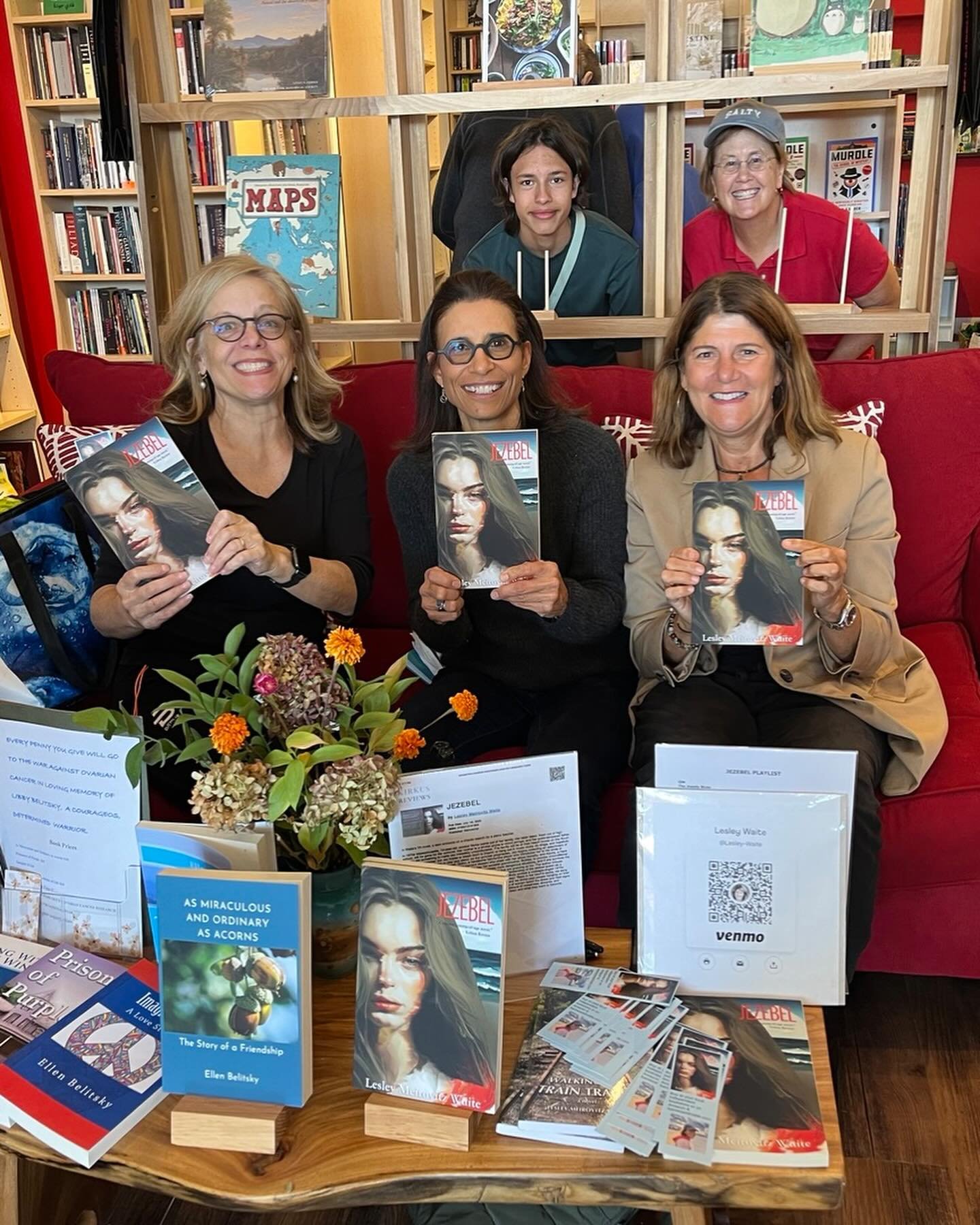 Great friends great times at my JEZEBEL book signing at the fabulous #bigredbooks in Nyack, NY