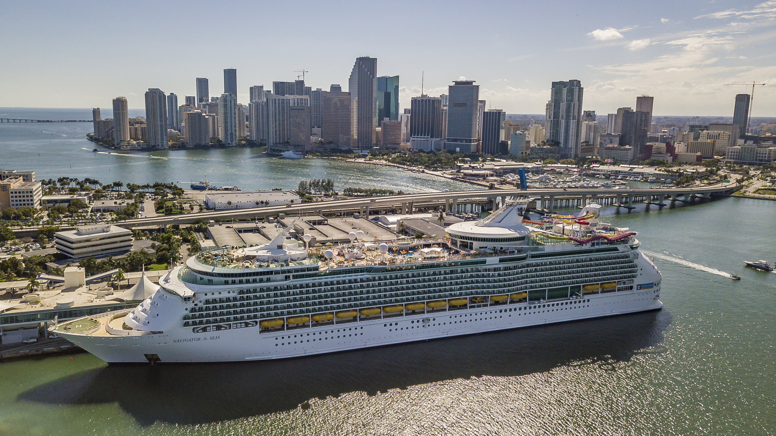  Royal Caribbean's newly renovated Navigator of the Seas docks at PortMiami on Friday, March 1, 2019. Royal Caribbean is in the process of spending $115 million to renovate some of their cruise ship lines like this one. 