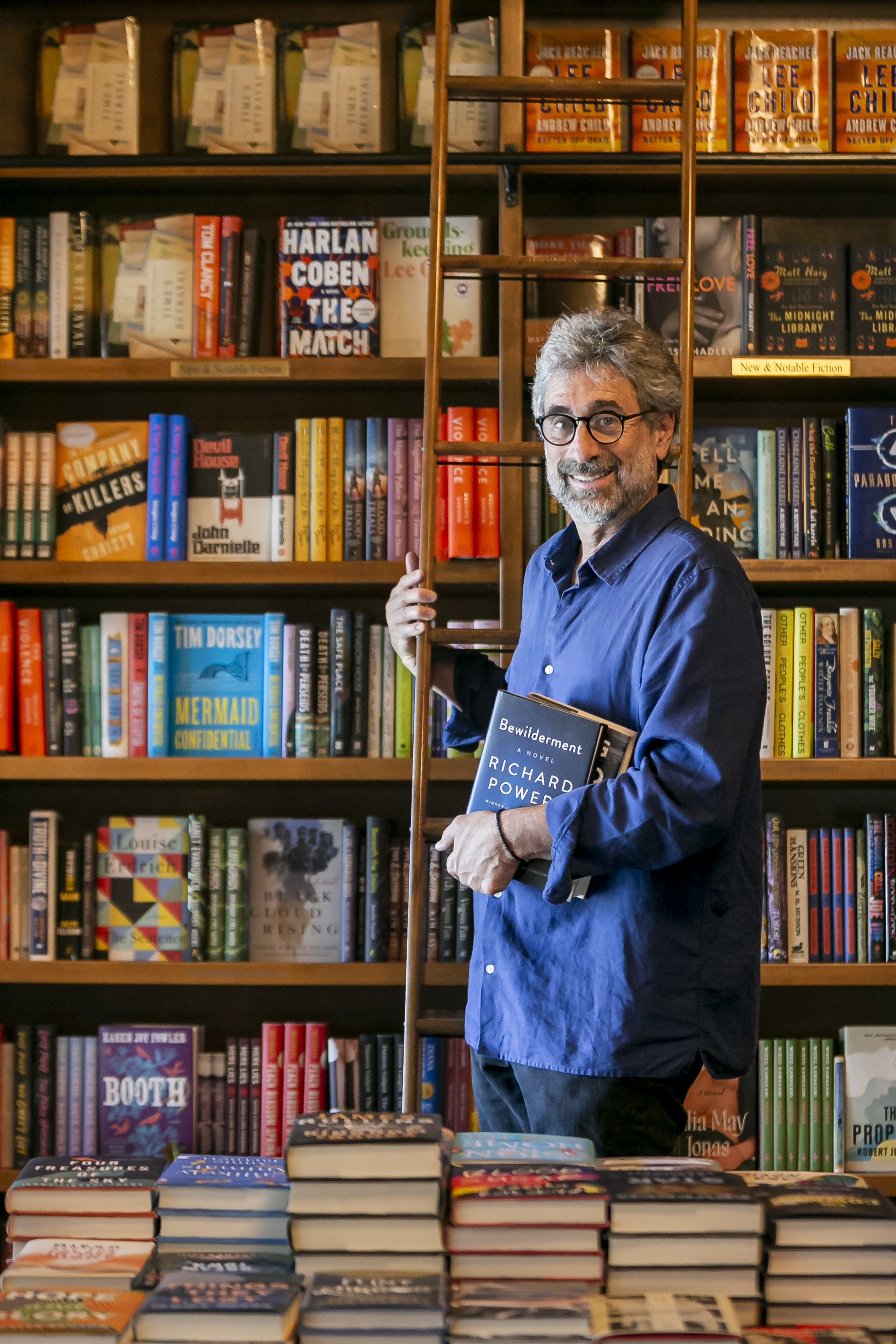  Books &amp; Books owner Mitchell Kaplan is photographed inside his store in Coral Gables, Florida on Monday, April 25, 2022. 