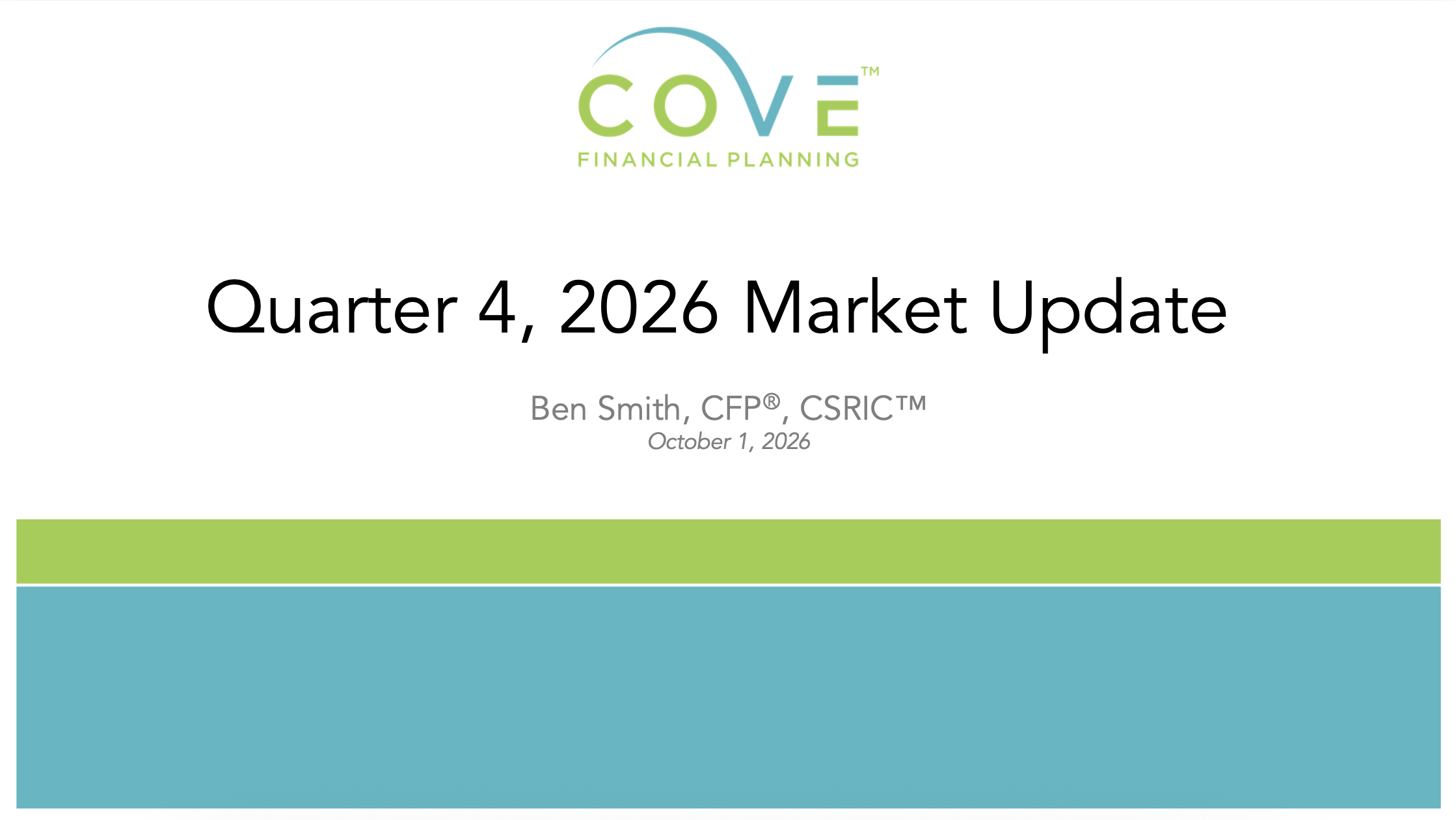 Quarter 4, 2026 Market Update