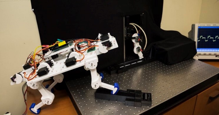 An AI-powered leg in action.