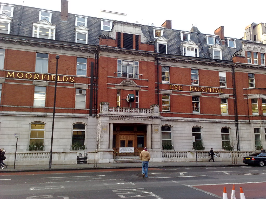 London's Moorfields Eye Hospital, where pioneering AI research with eye diseases is being conducted.
