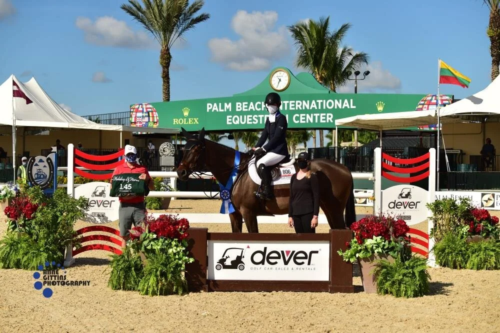 Sydney Shulman Gallops Ardente Printaniere to Victory in $37,000 Dever Golf Cars 1.45m Speed CSI4*