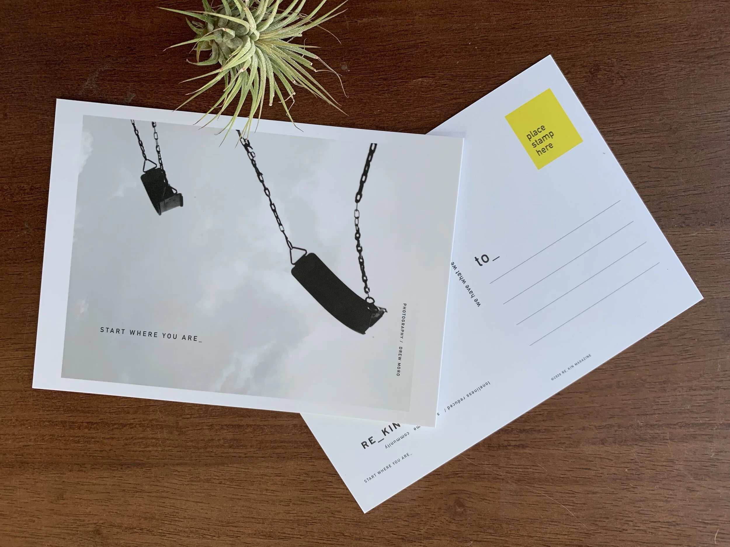 postcards / set of 7 swings